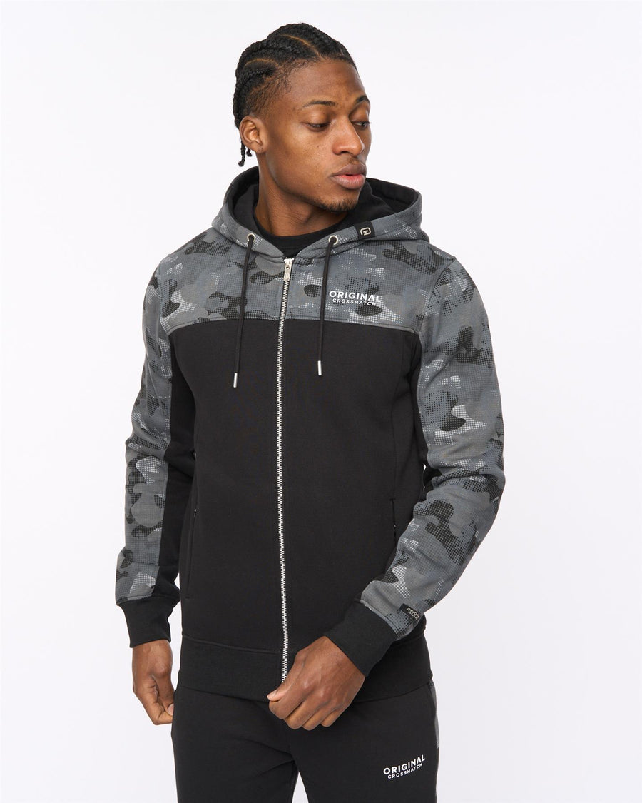 Mens Branton Zip Thru Hoodie Black