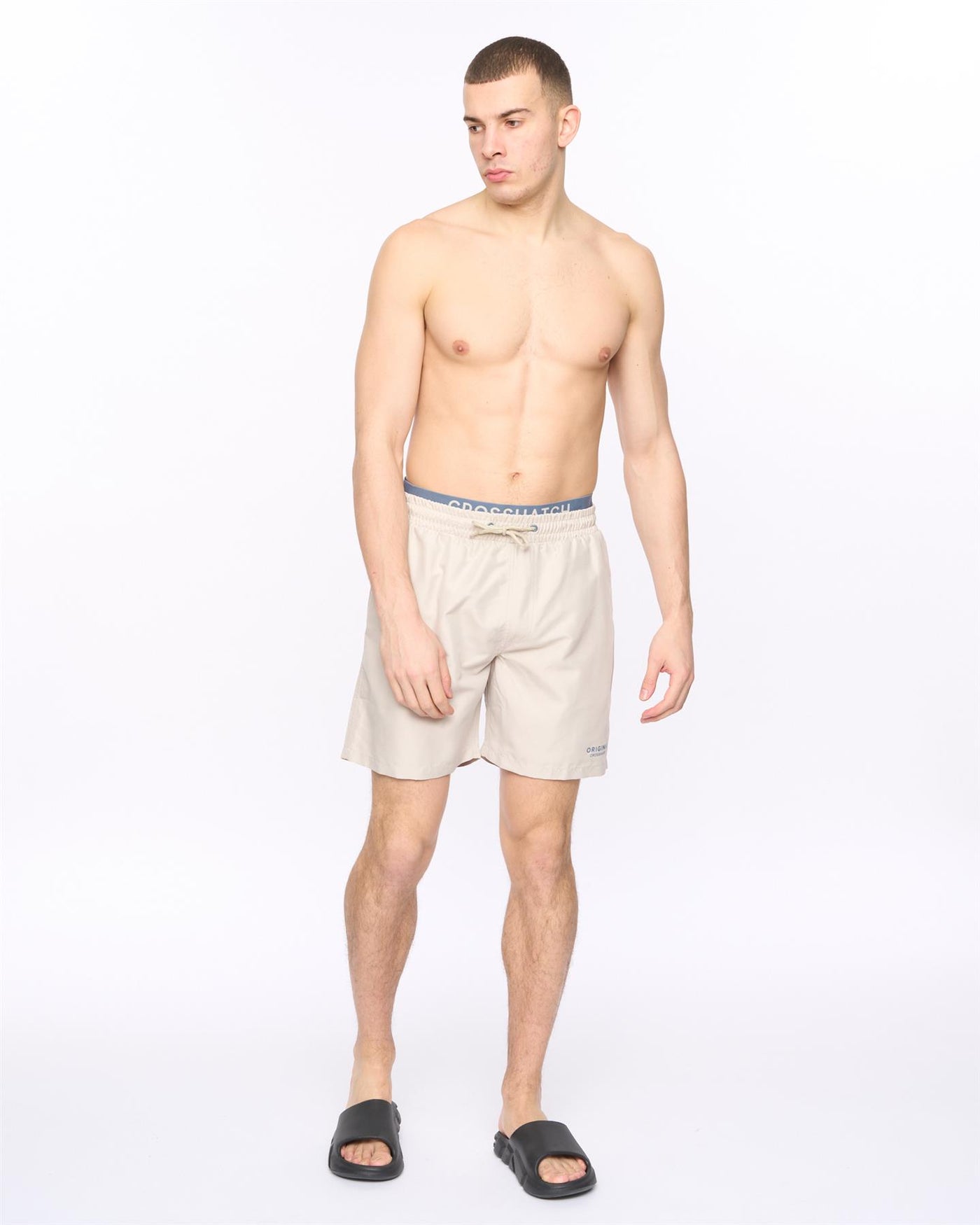 Mens Rembrants Swim Shorts Light Stone
