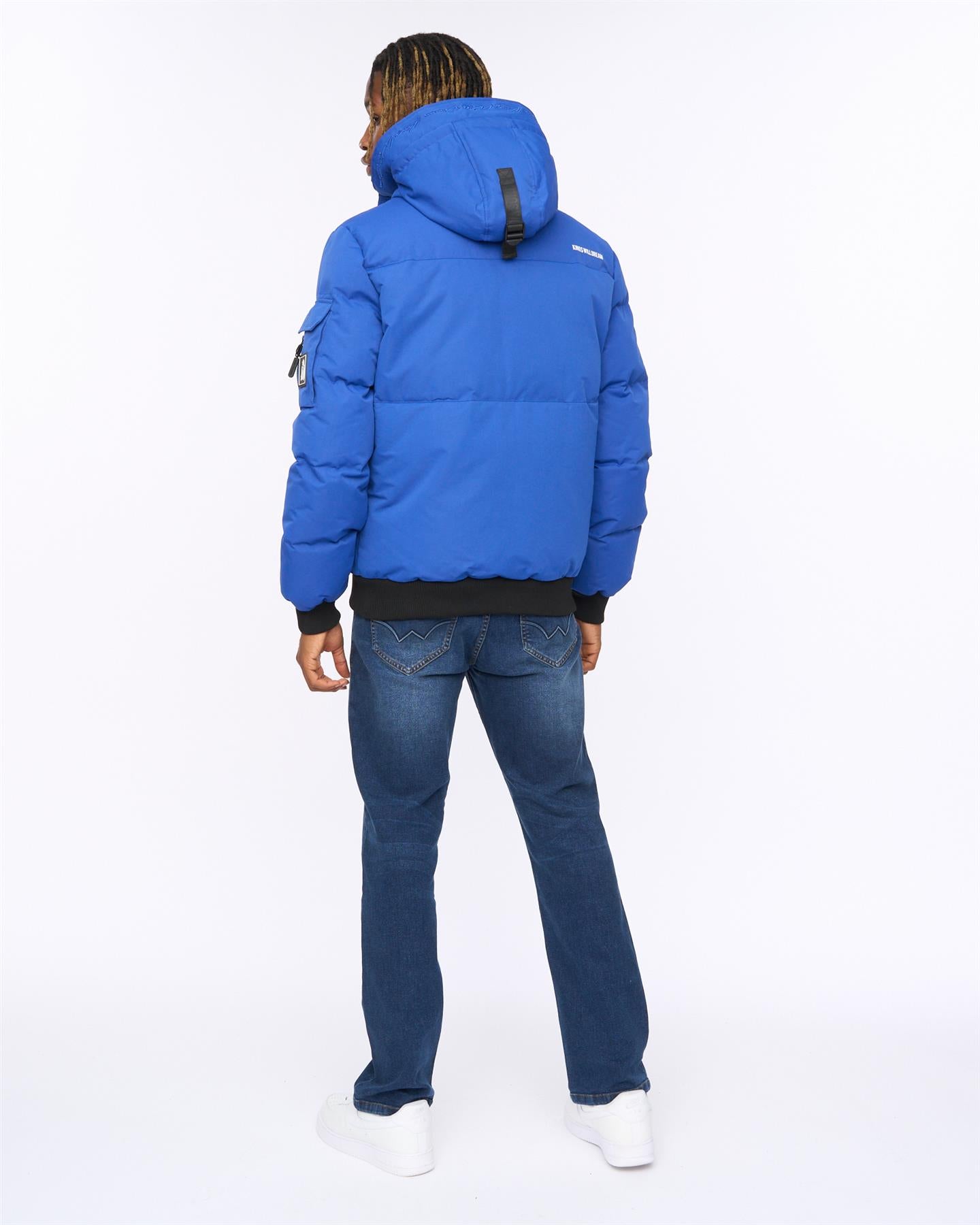 Mens Wakaday Bomber Jacket Blue