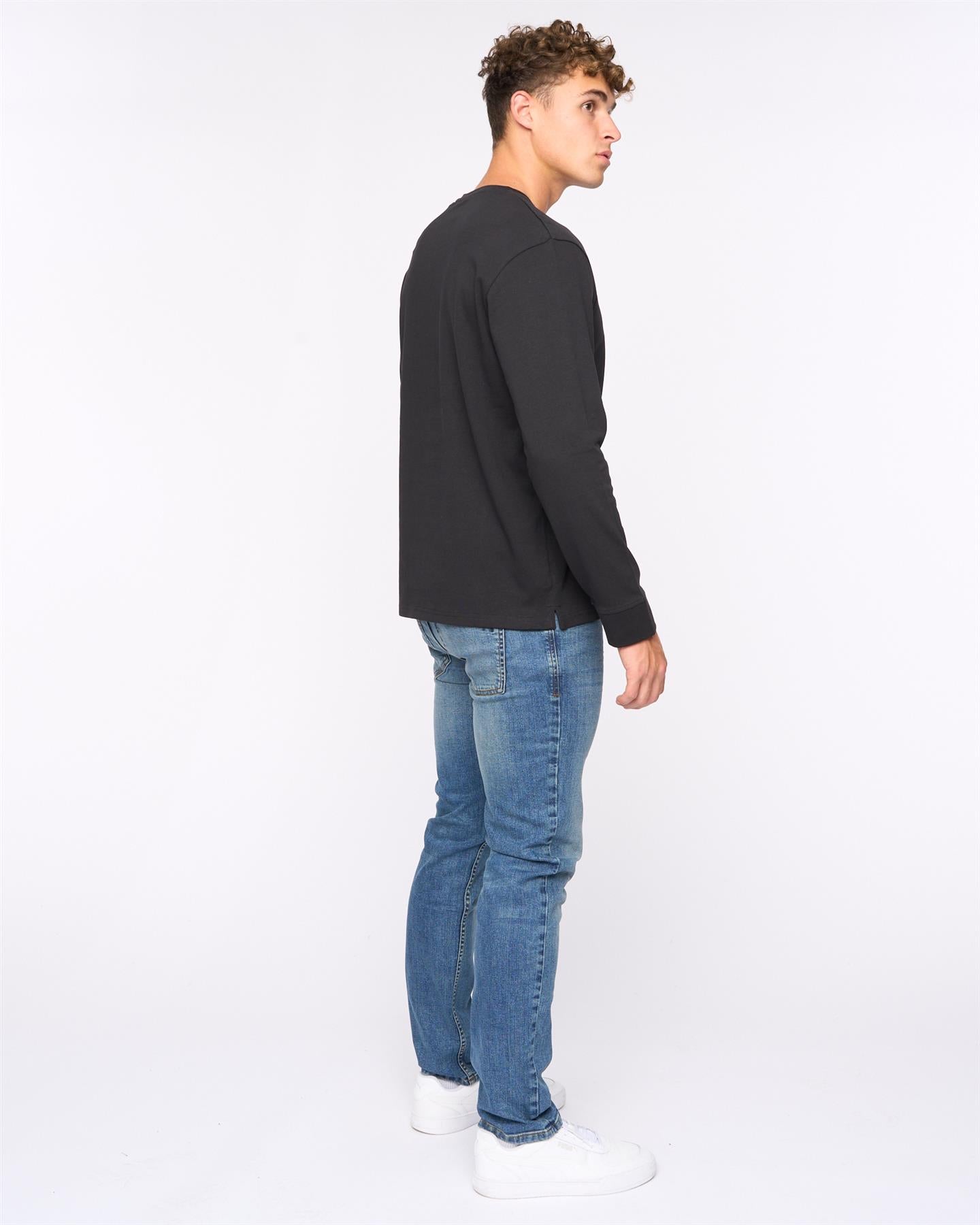 Mens Apsley Long Sleeve T-Shirt Black
