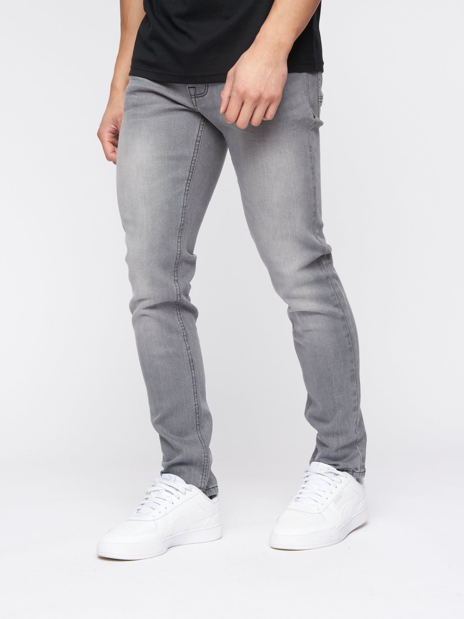 Buraca Slim Fit Denim Jeans Grey Wash