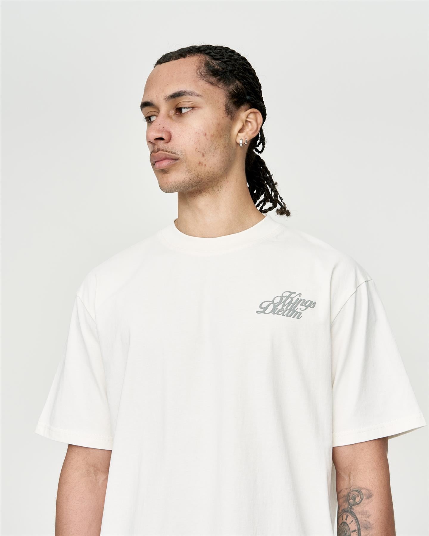 Mens Studio Scripted T-Shirt Off White
