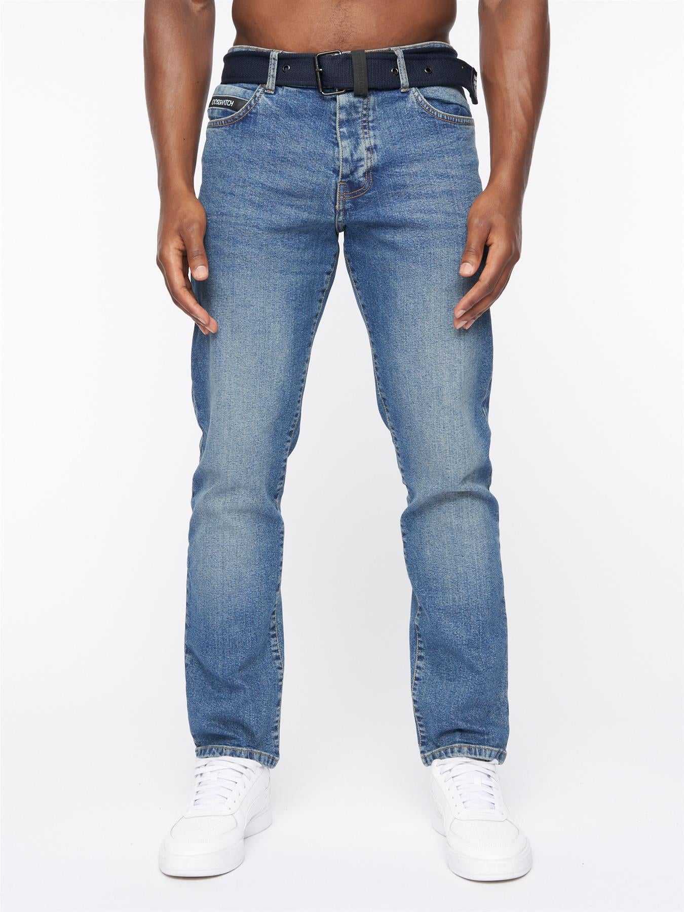 Princed Denim Jeans Stone Wash