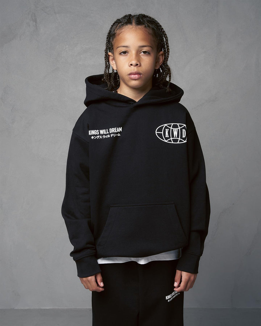 Kids Boys Studio Duo Line Hoodie Black