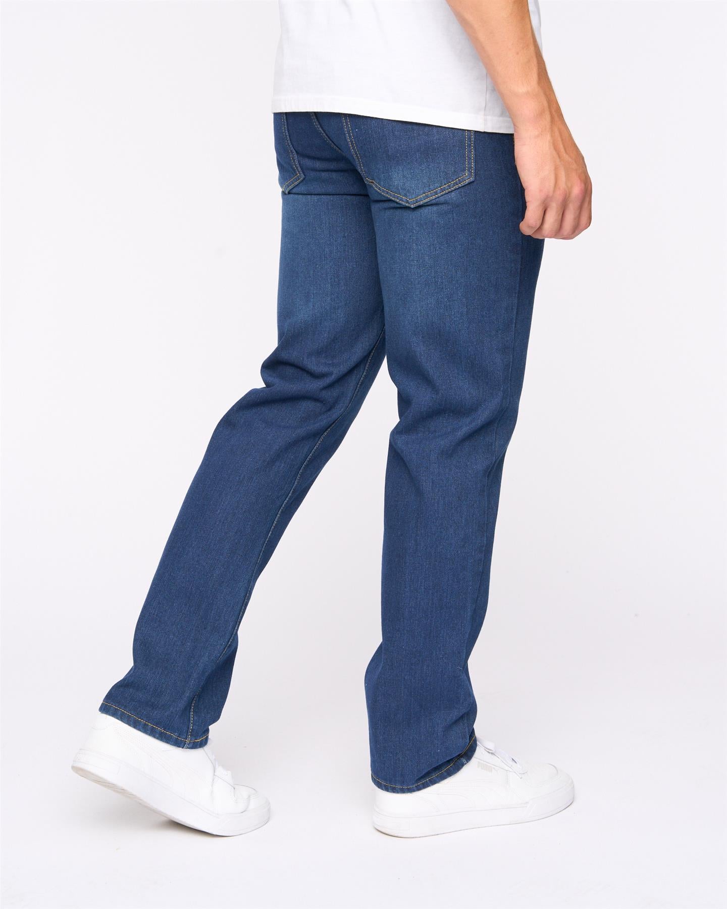 Mens Smith & Jones Sazzi Straight Fit Jeans 2pk Dark Wash/Stone Wash