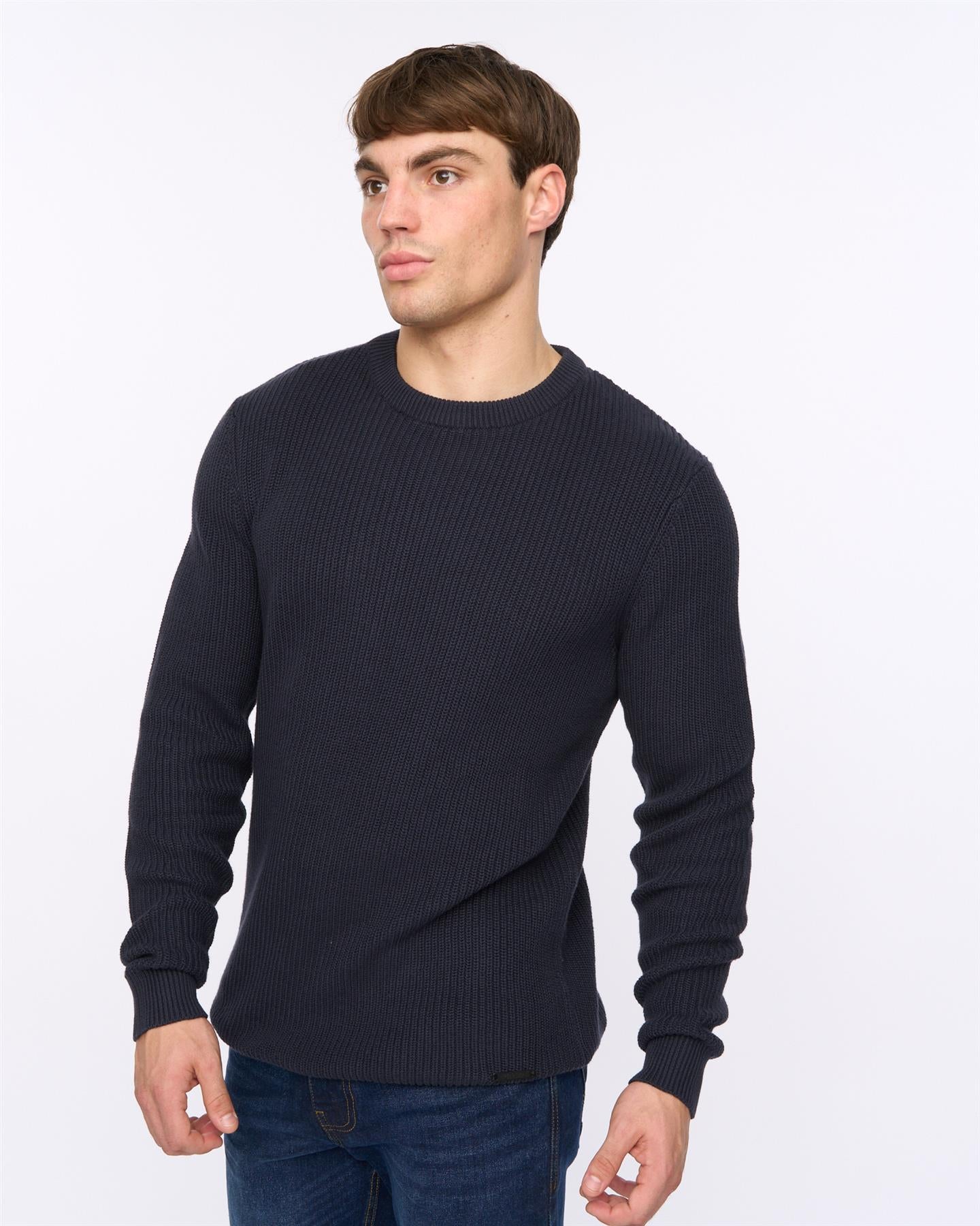 Mens Jampster Crew Knit Navy