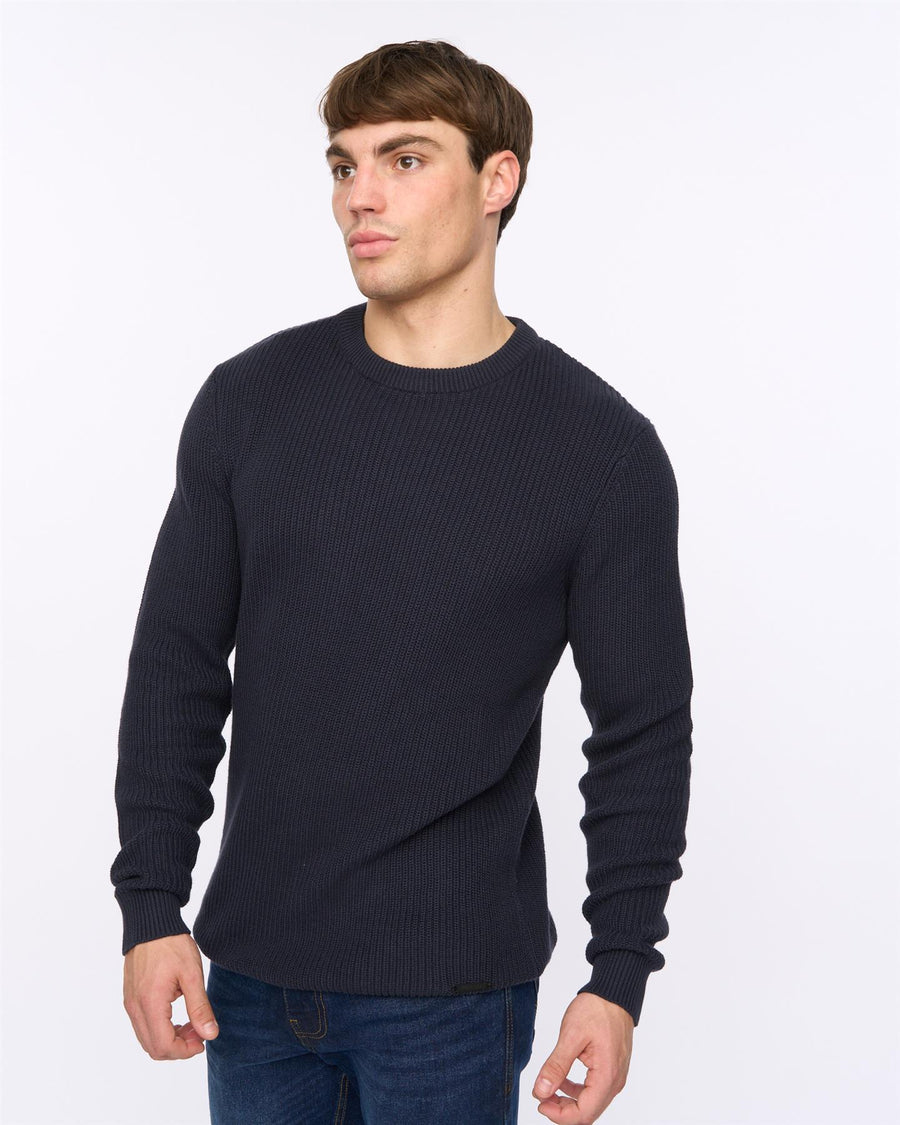 Mens Jampster Crew Knit Navy