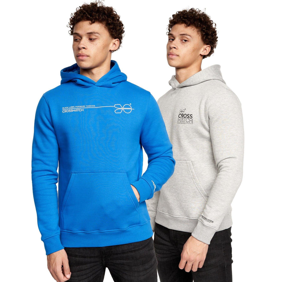Mens Burmax Hoodie 2pk Blue/Grey