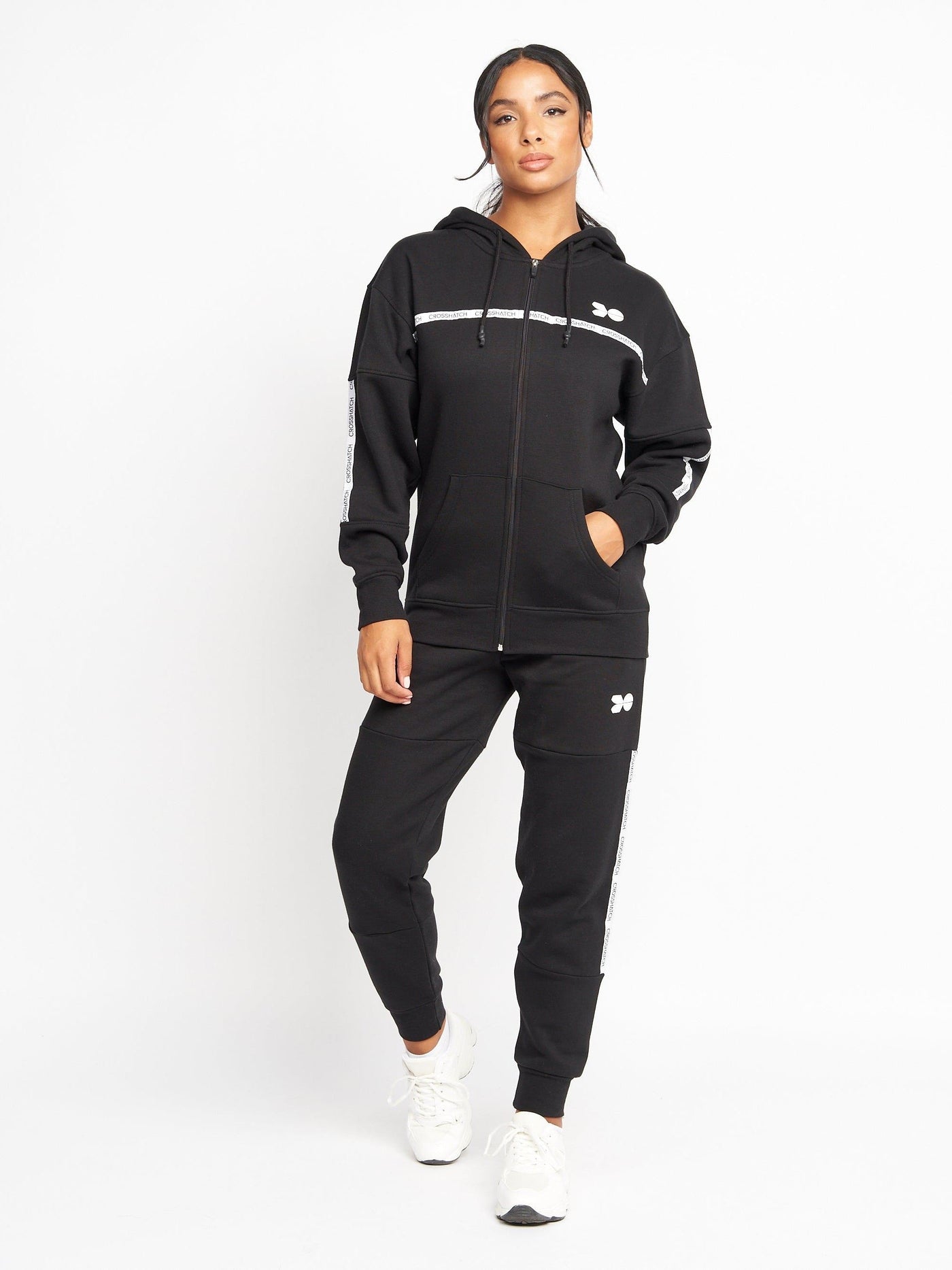 Womens Feathertop Zip Thru Hoodie Black