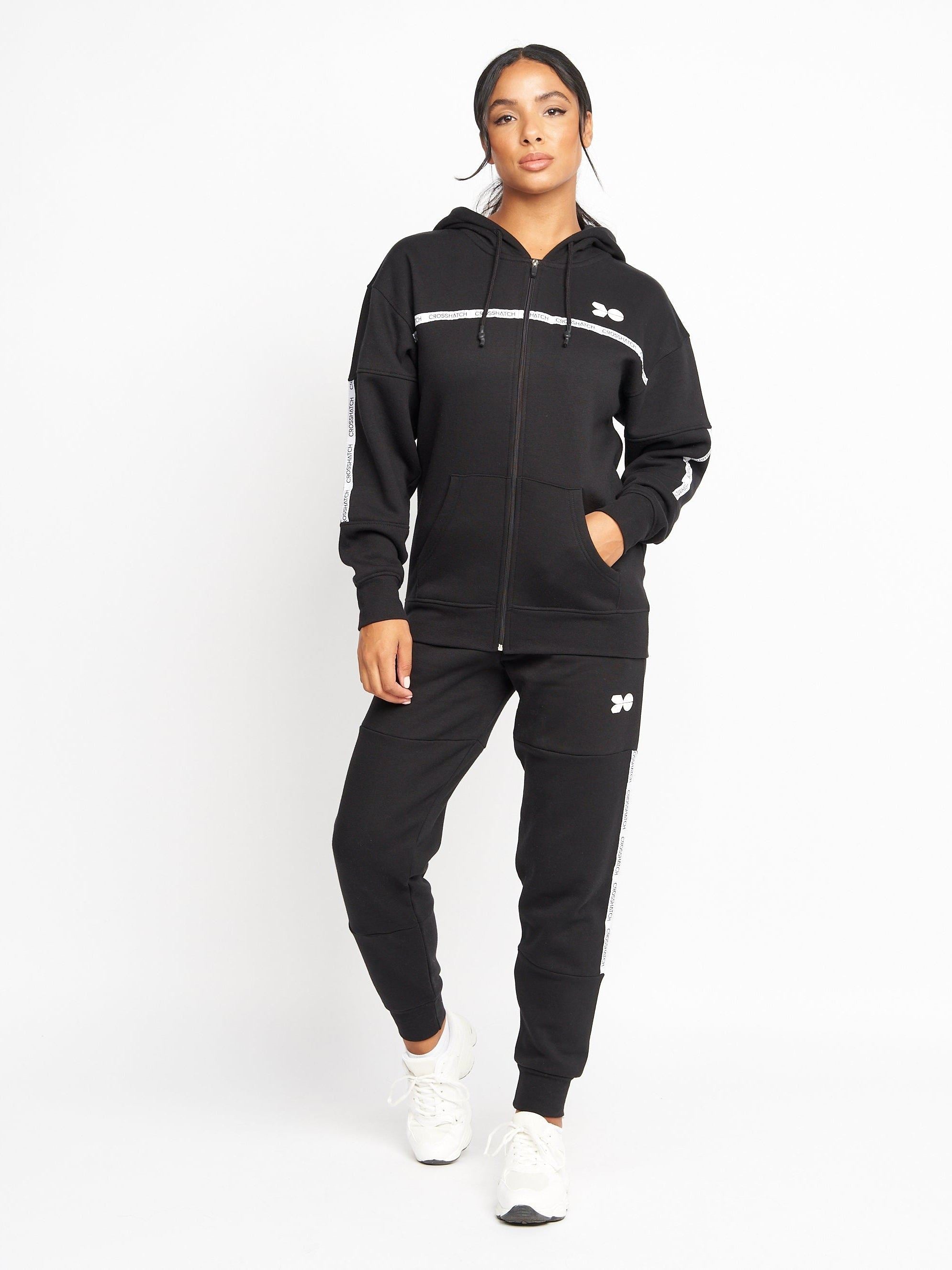 Womens Feathertop Zip Thru Hoodie Black