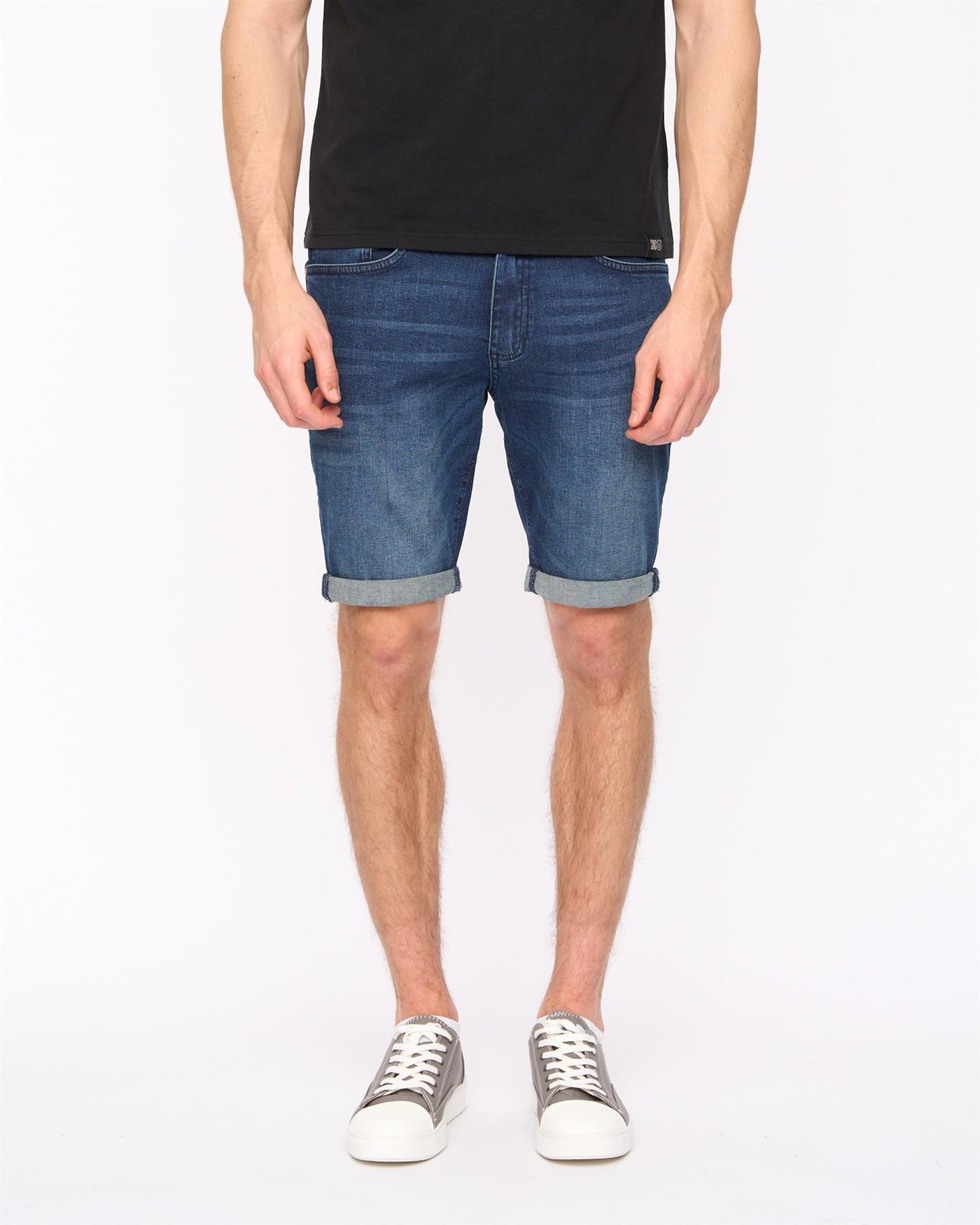 Duck and Cover Mens Zeki Shorts Dark Wash