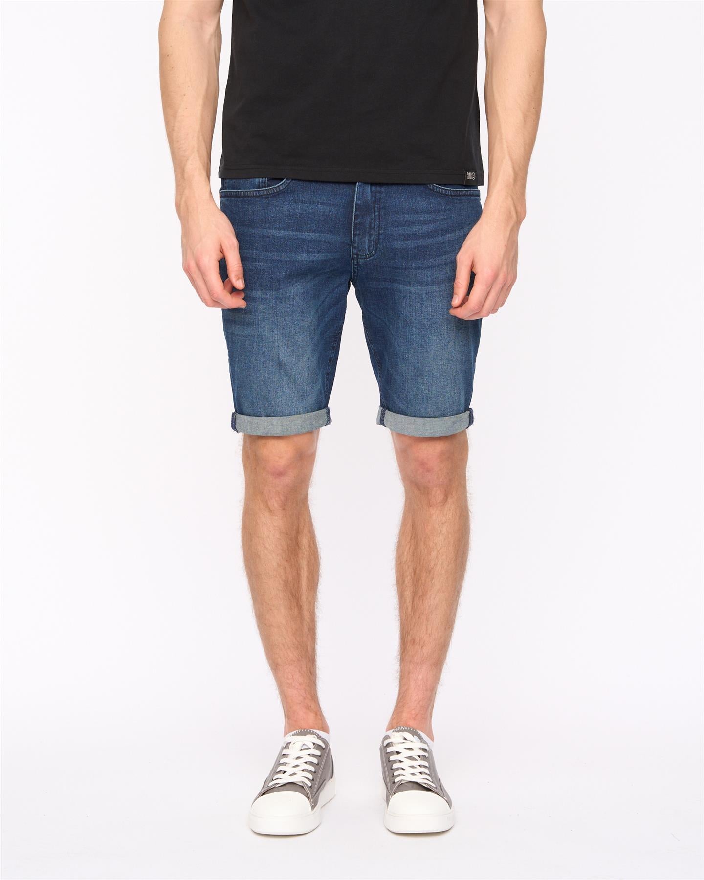 Duck and Cover Mens Zeki Shorts Dark Wash