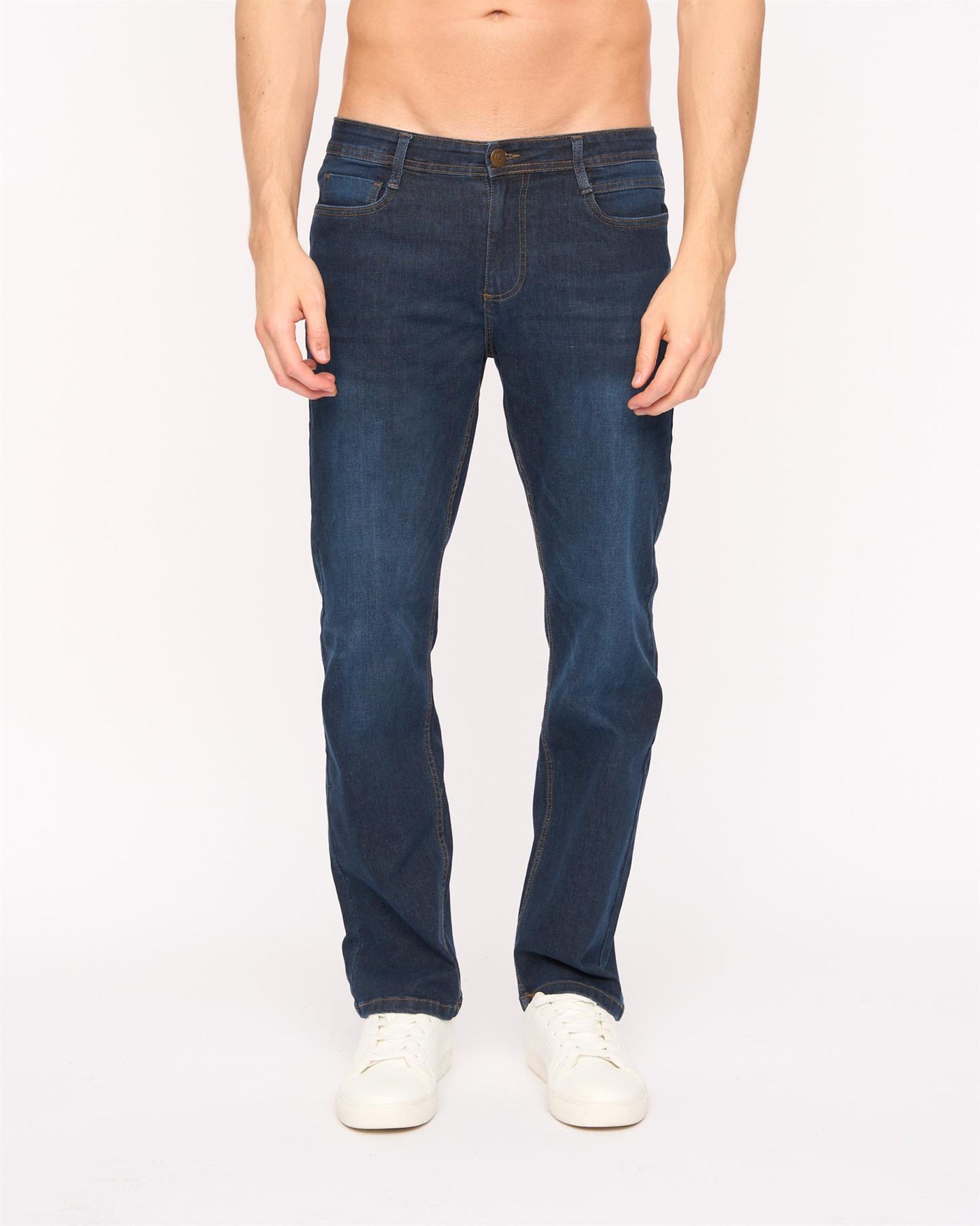 Mens Elix Straight Leg Jeans Dark Wash