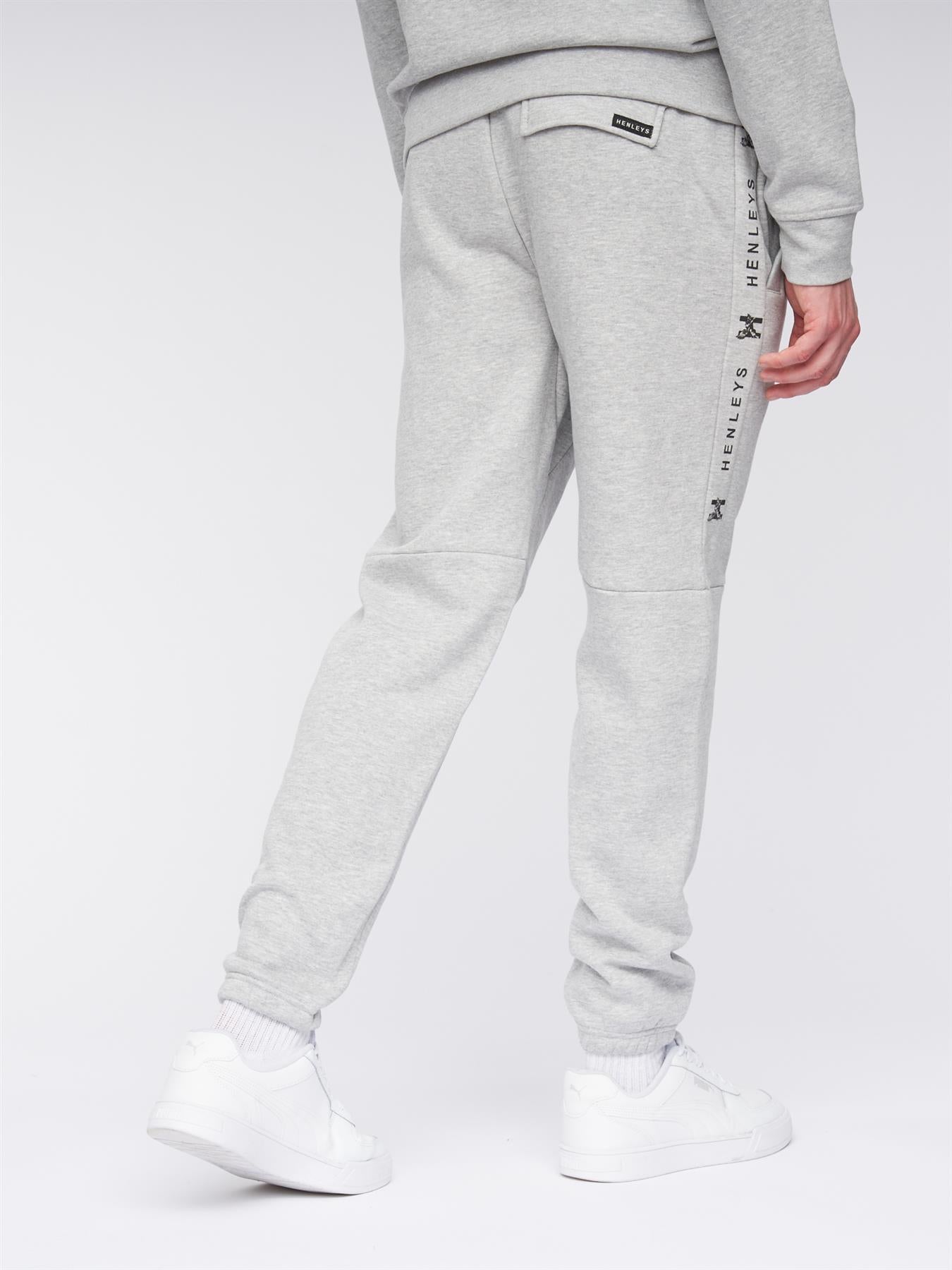 Mens Tapehen Joggers Grey Marl