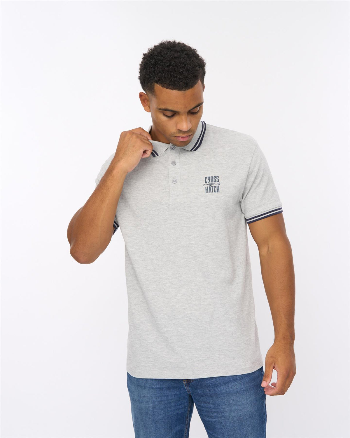 Mens Changra Polo Grey Marl