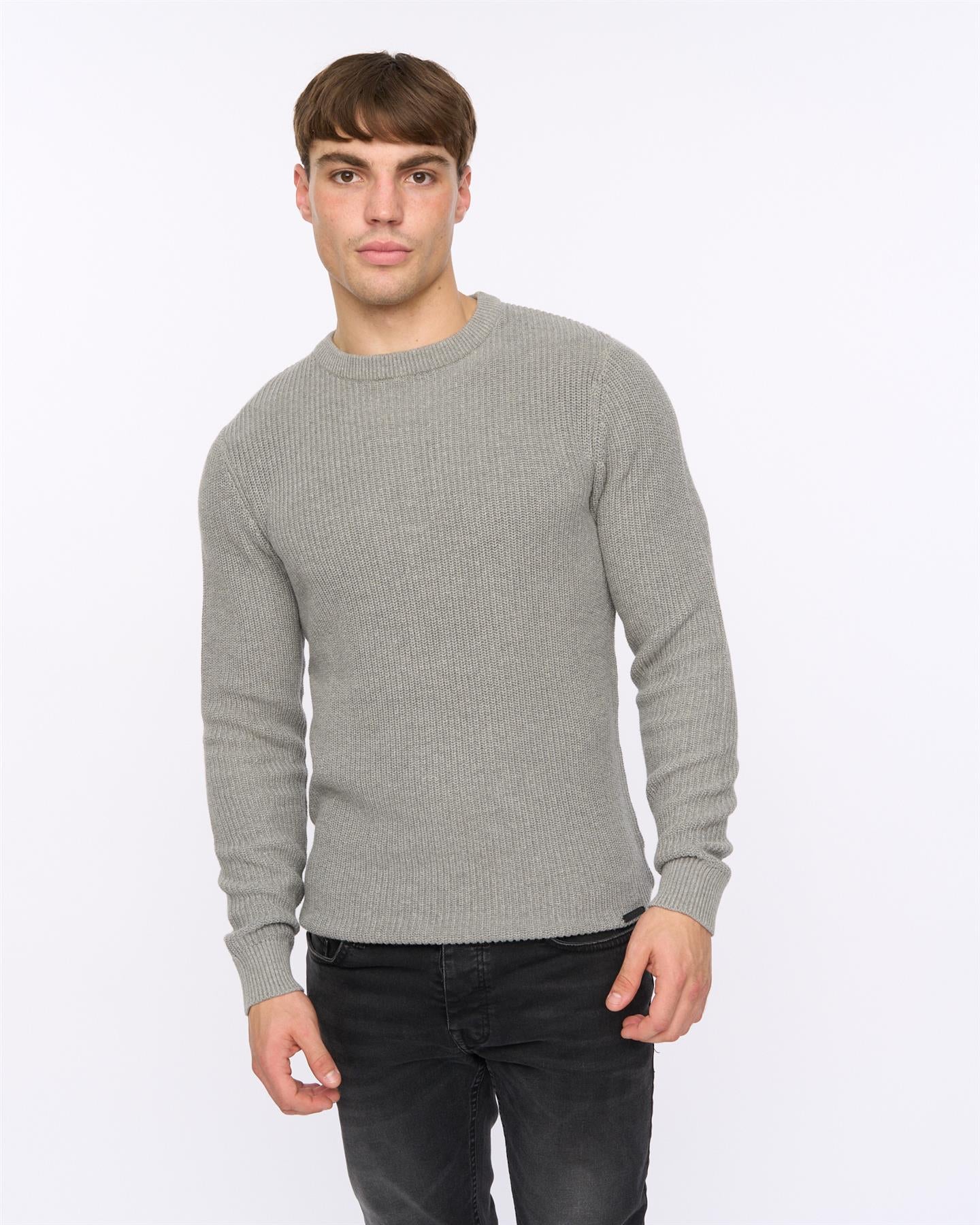 Mens Jampster Crew Knit Grey