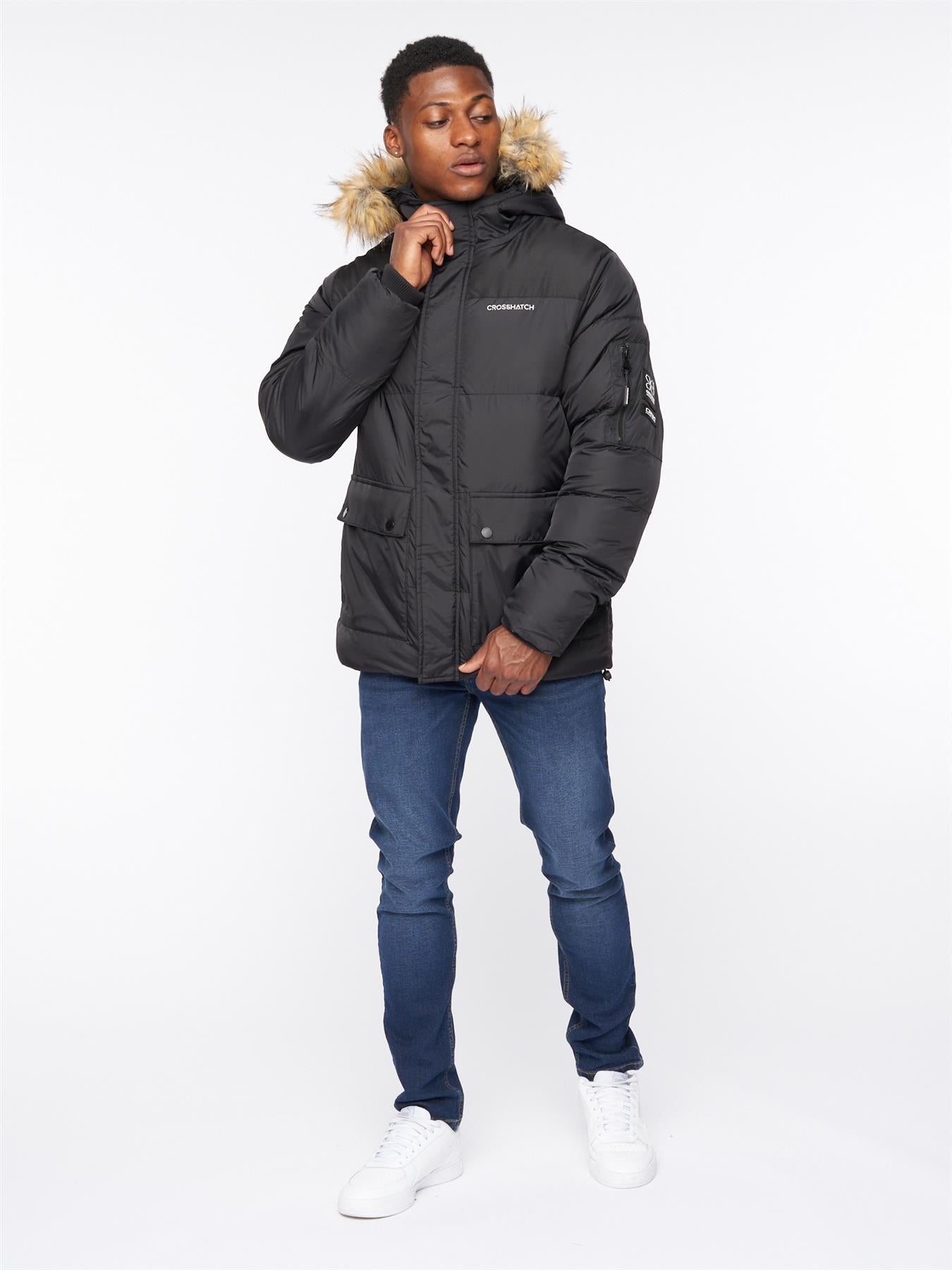 Mens Bentlays Hooded Jacket Black