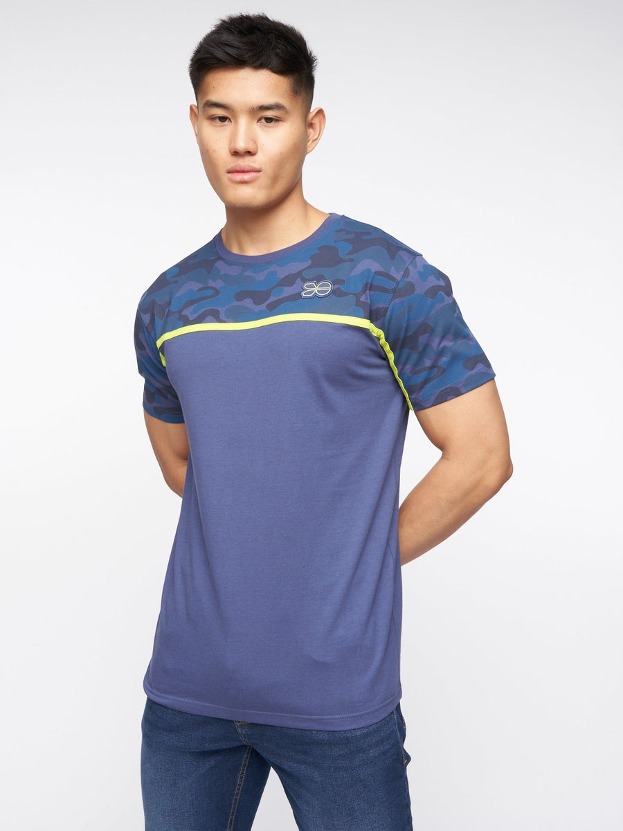 Brightling Camo T-Shirt Denim Blue
