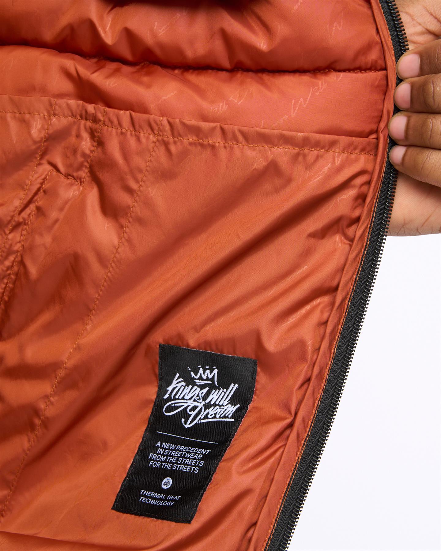 Mens Barcana Puffer Jacket Orange