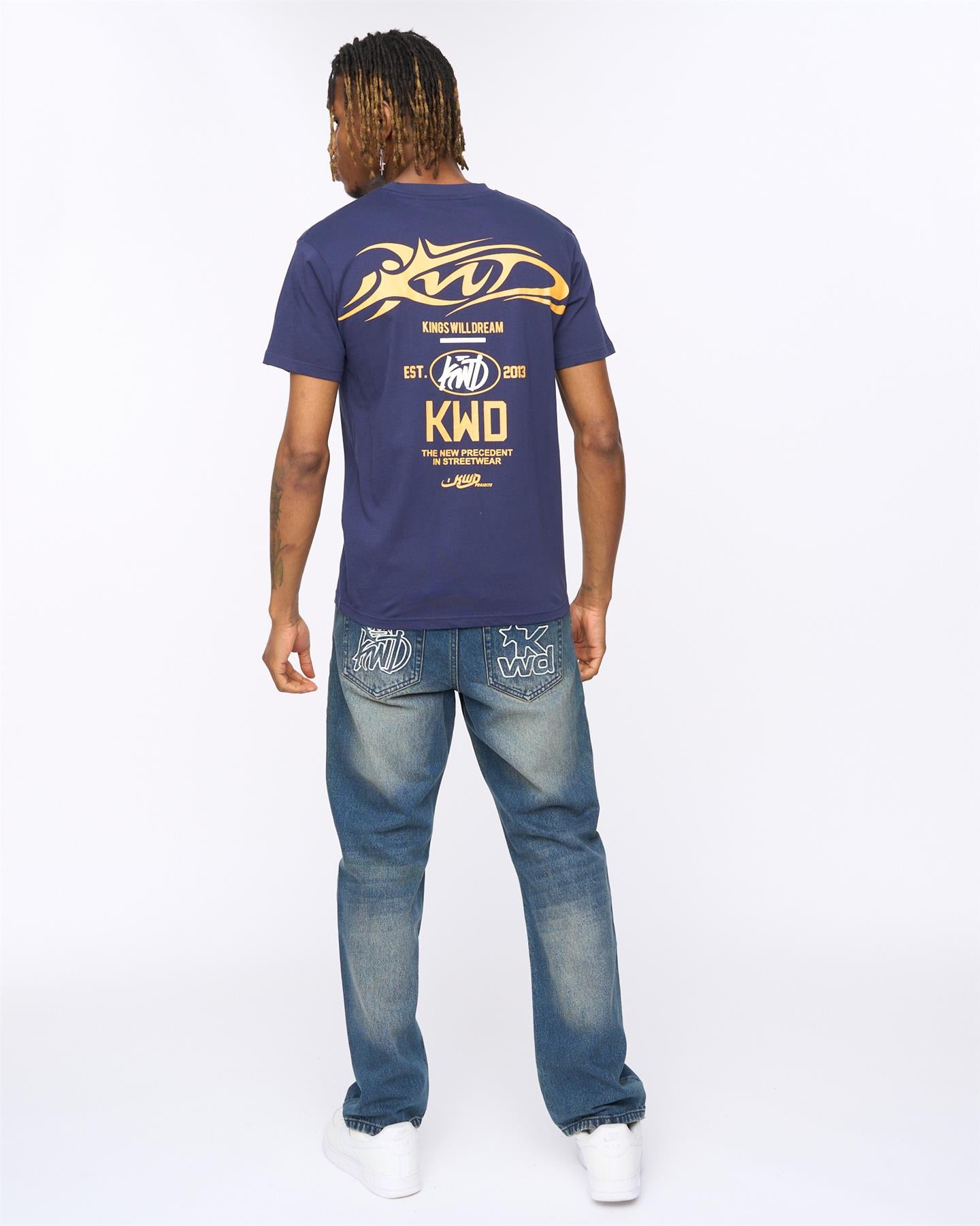 Mens Tattooed T-Shirt Navy