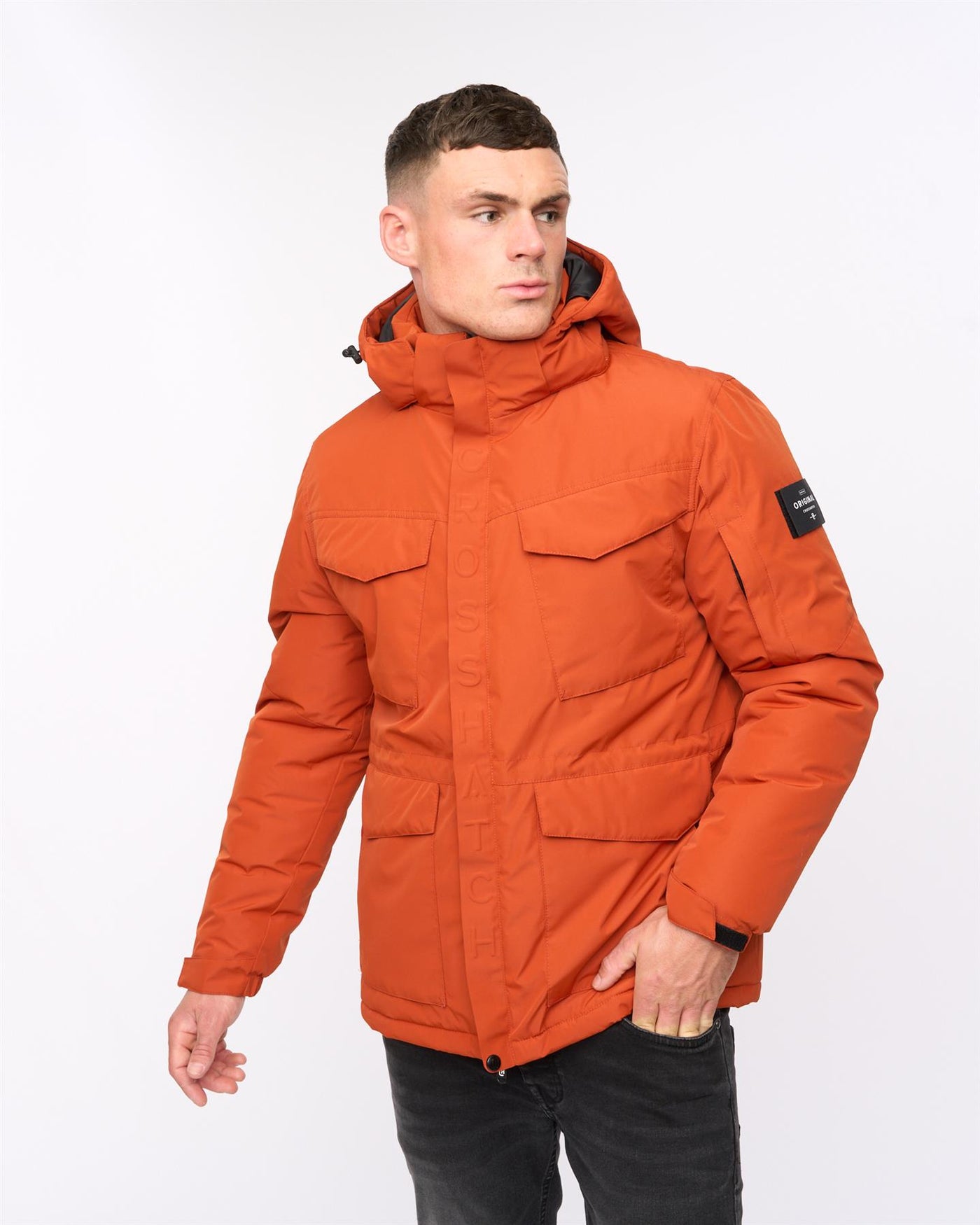 Mens Plentons Jacket Burnt Orange