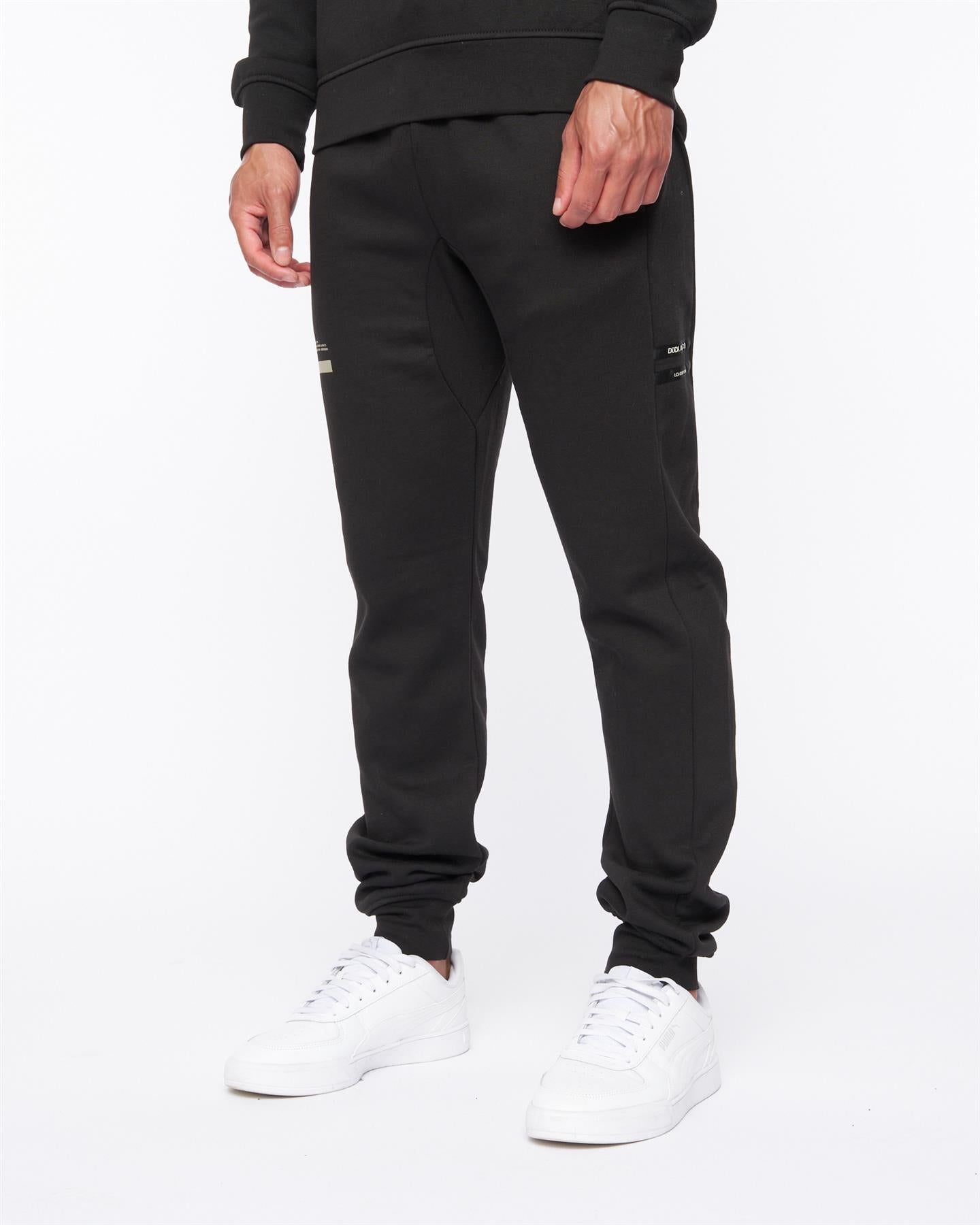 Mens Jennerkins Crew Sweat & Joggers Set Black
