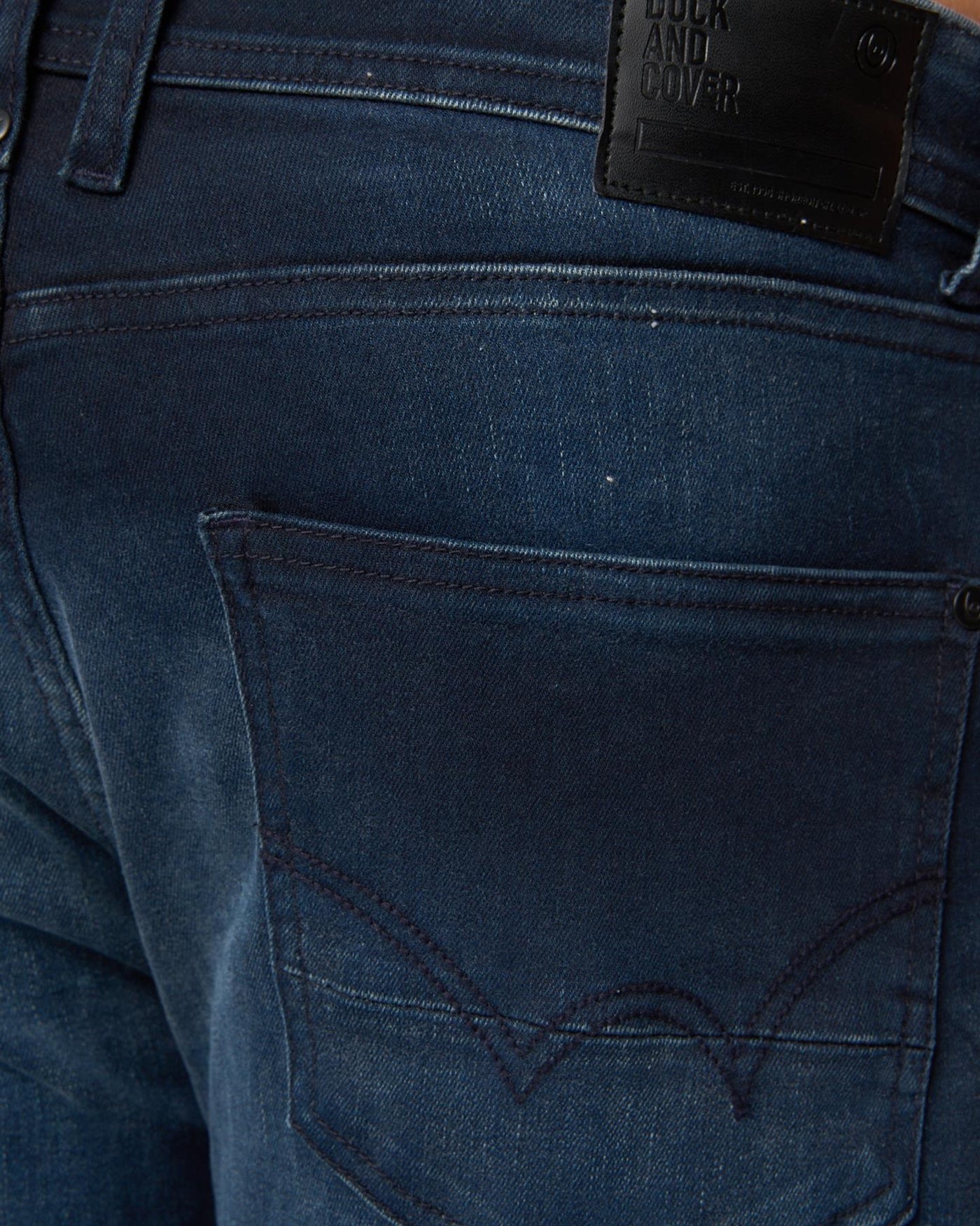 Mens Maylead Slim Fit Jeans Blue Black