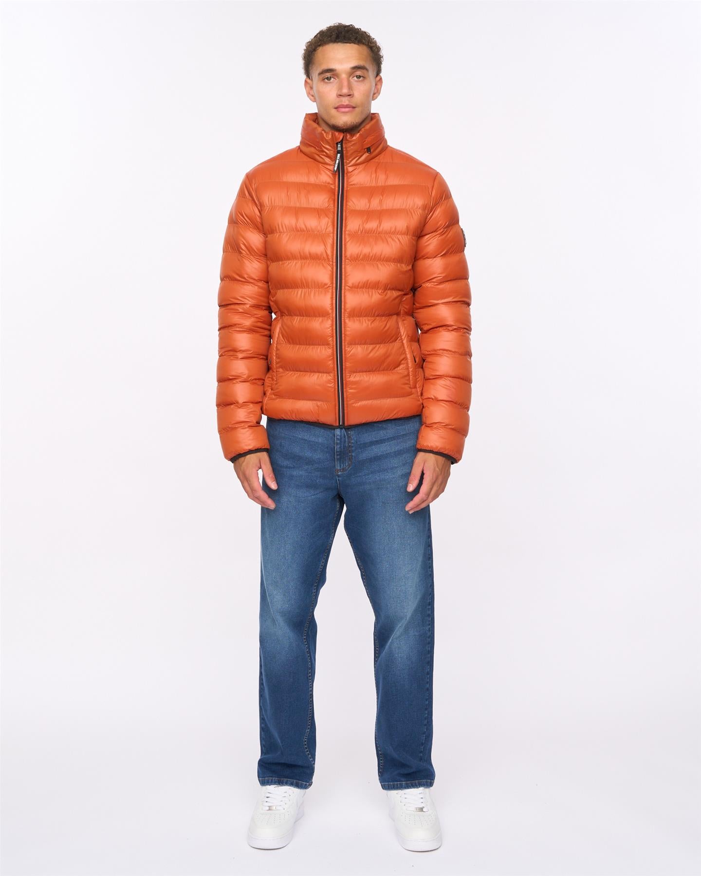 Mens Shemmy Two Quilted Jacket Orange