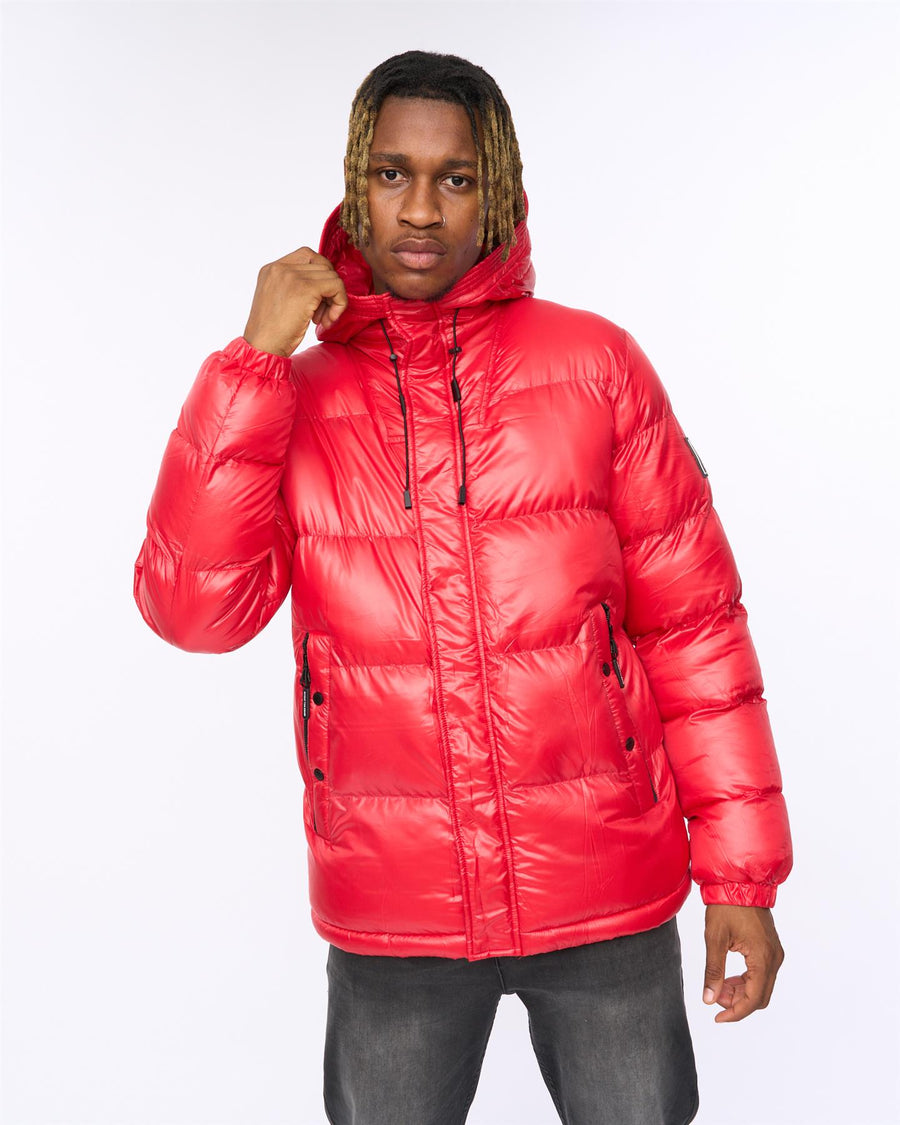 Mens Welcome Puffer Jacket Red