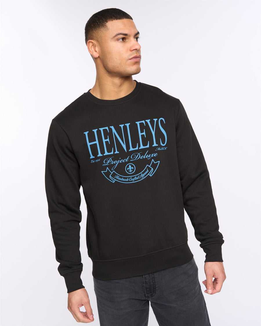 Mens Henbank Crew Black