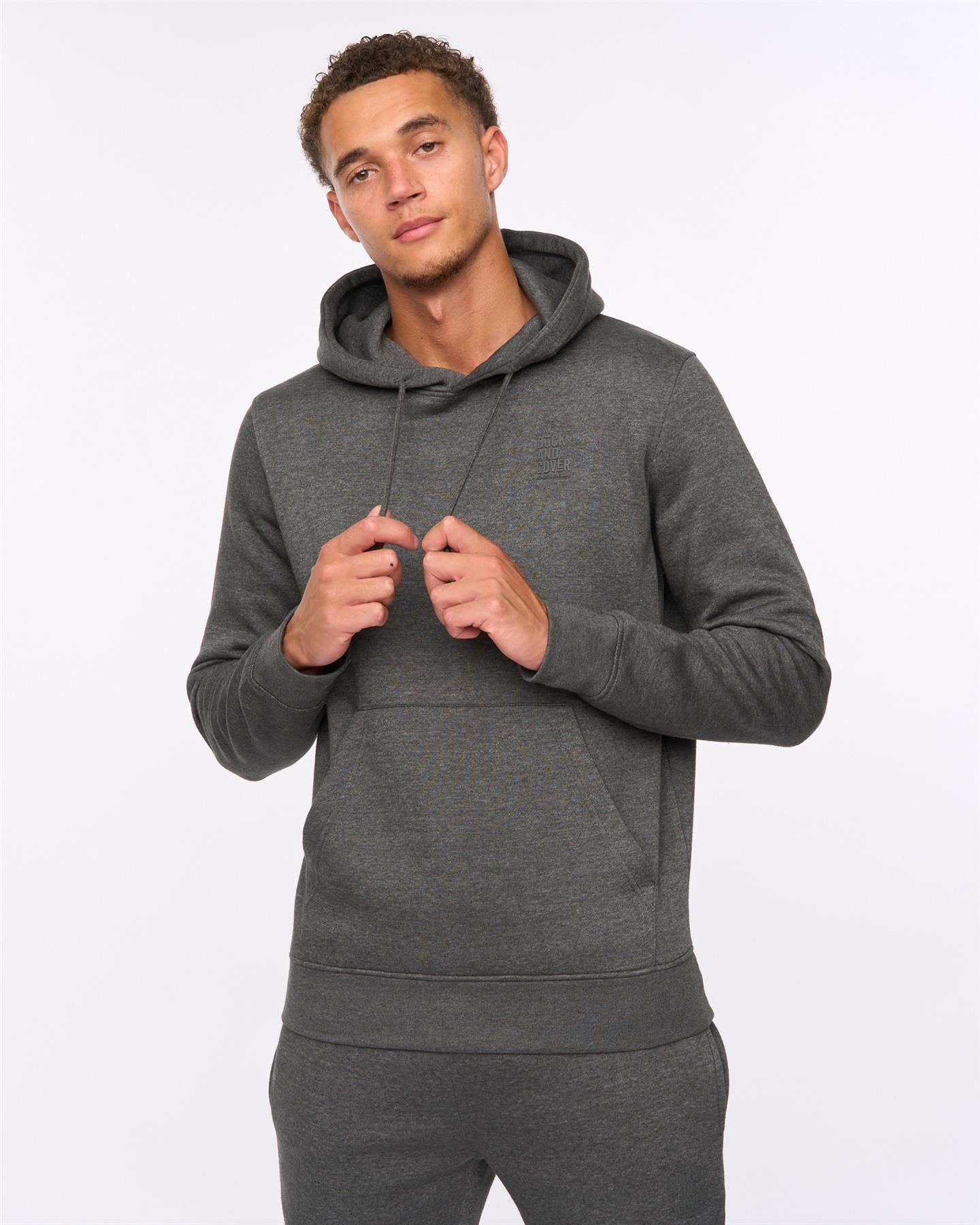 Mens Merchell Jog Set Charcoal Marl