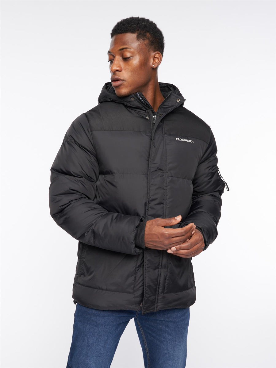 Mens Bentlays Hooded Jacket Black