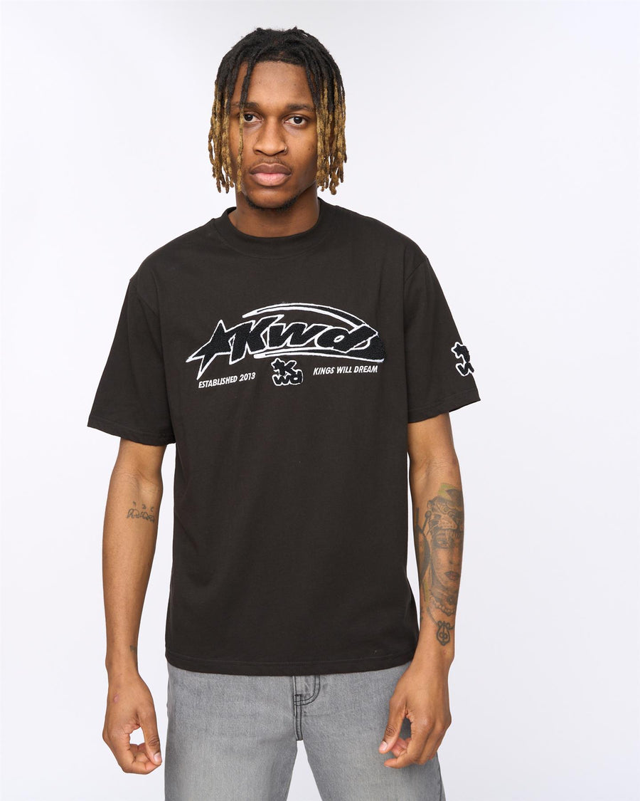 Mens Dashed T-Shirt Black