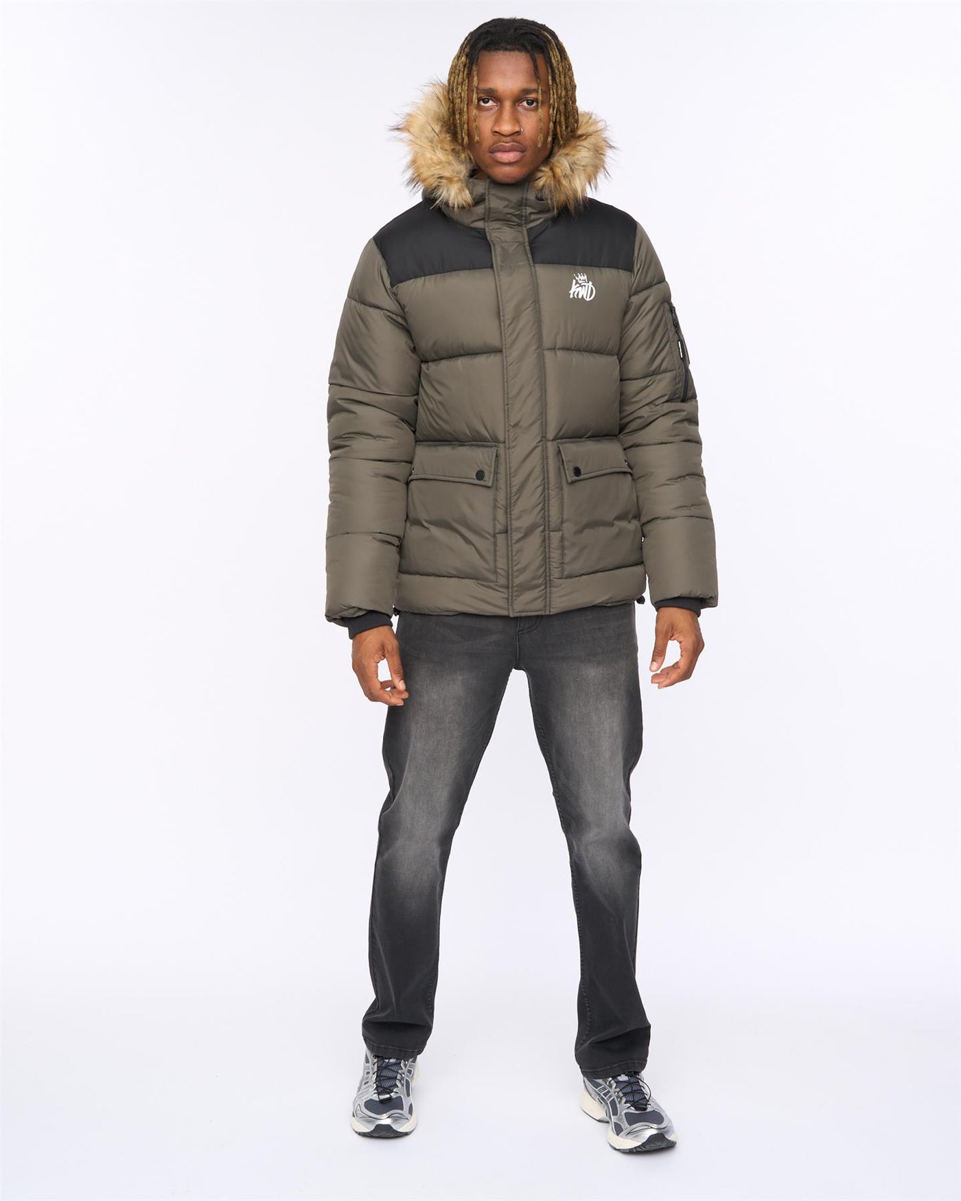 Mens Curvlay Parka Olive