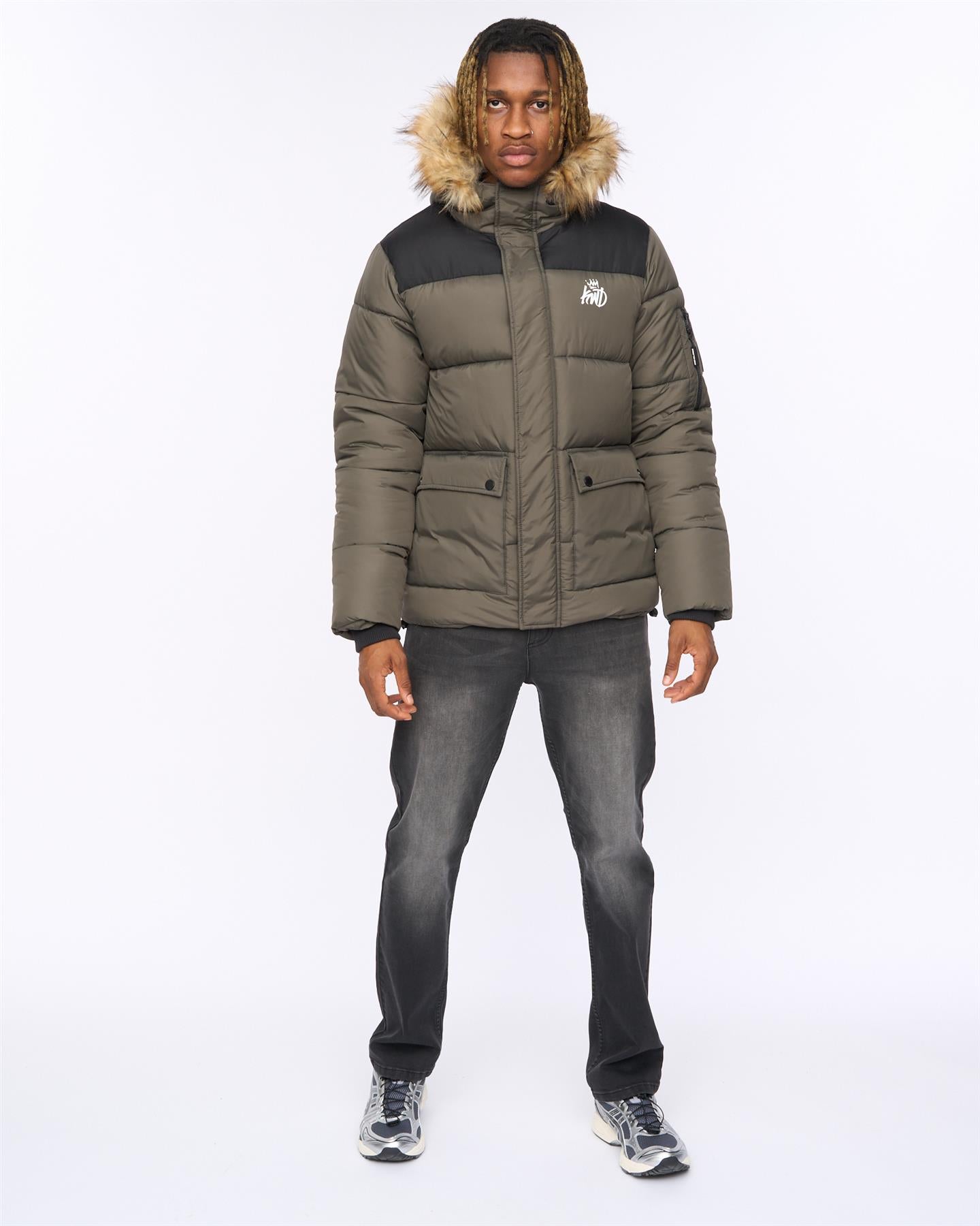 Mens Curvlay Parka Olive