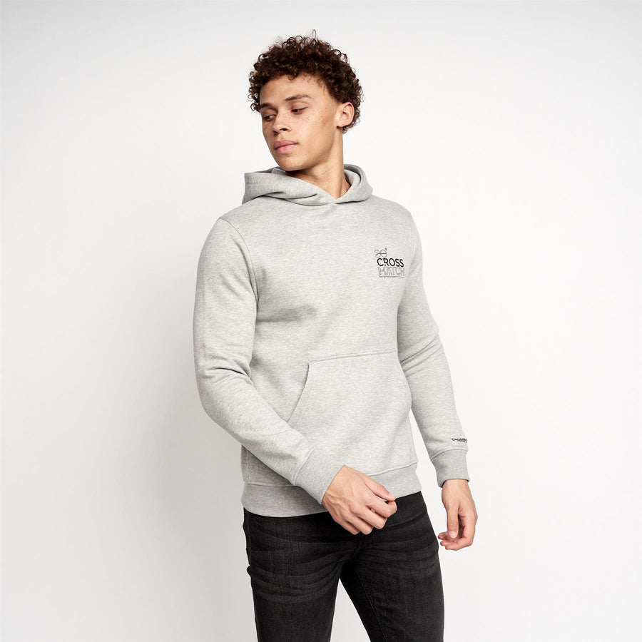 Mens Burmax Hoodie Grey Marl