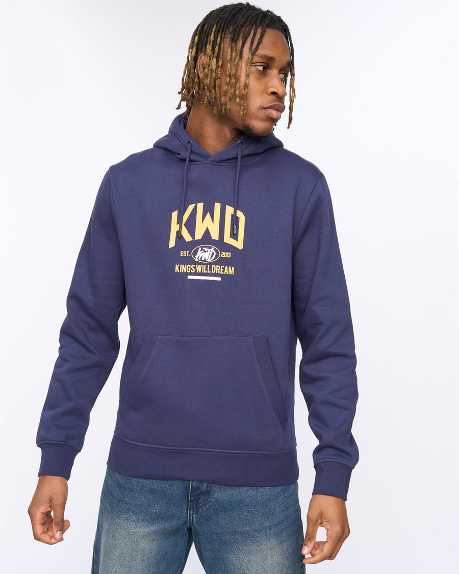 Mens Tattooed Hoodie Navy