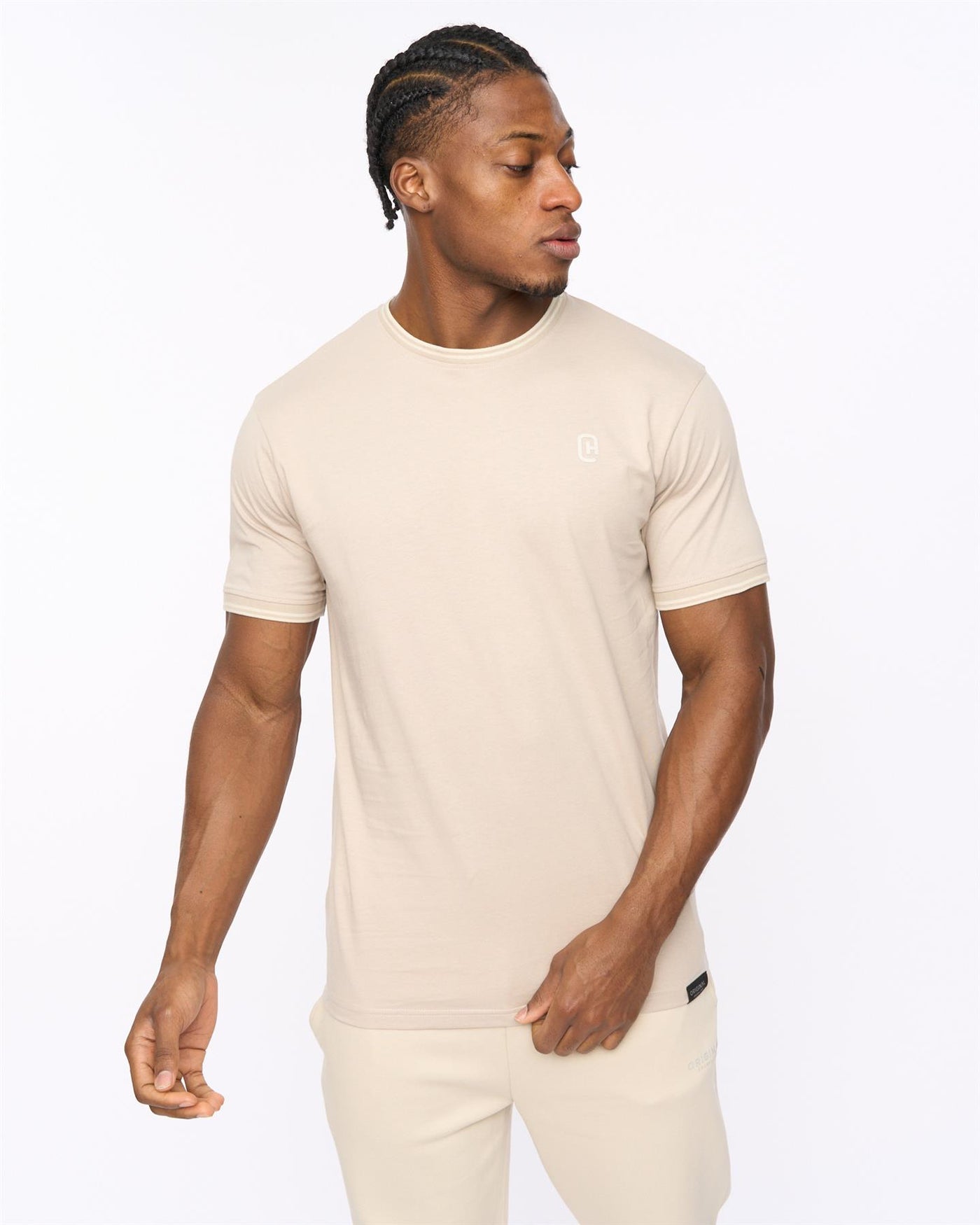 Mens Preece T-Shirt Light Stone