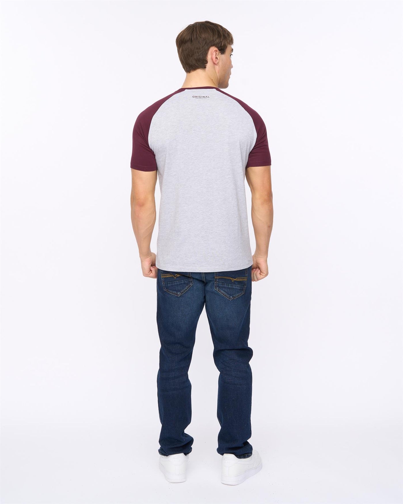 Mens Remison T-Shirt Raisin/Grey Marl