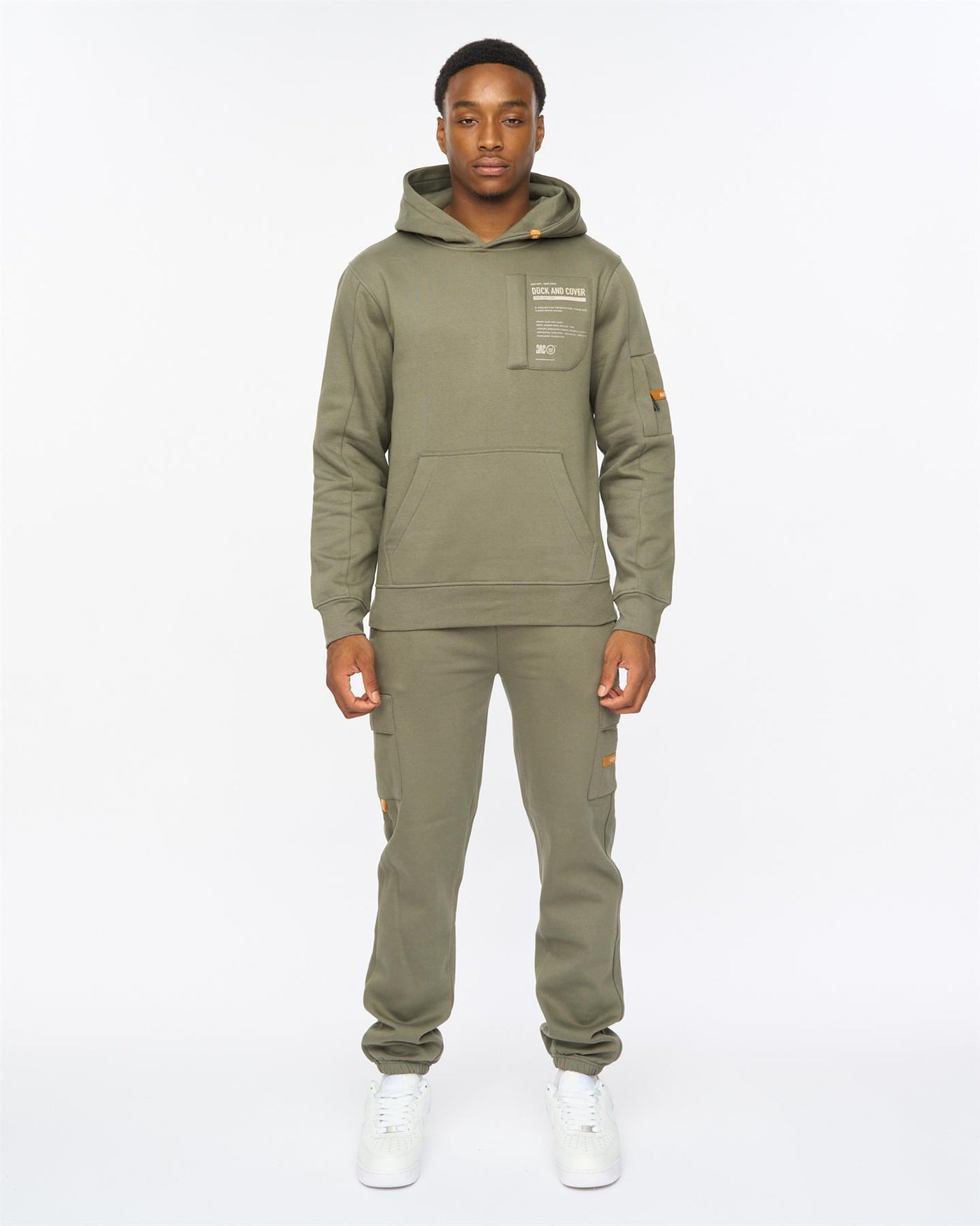 Mens Adamsberg Hoodie & Joggers Set Dark Olive