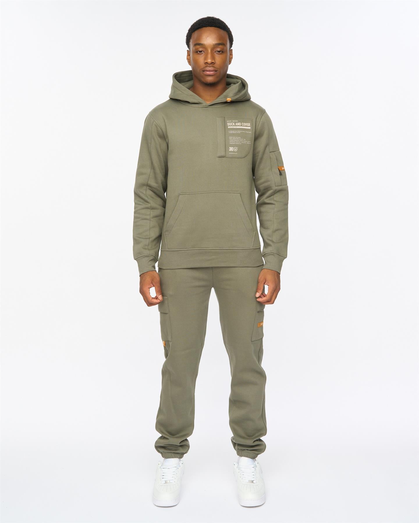 Mens Adamsberg Hoodie & Joggers Set Dark Olive