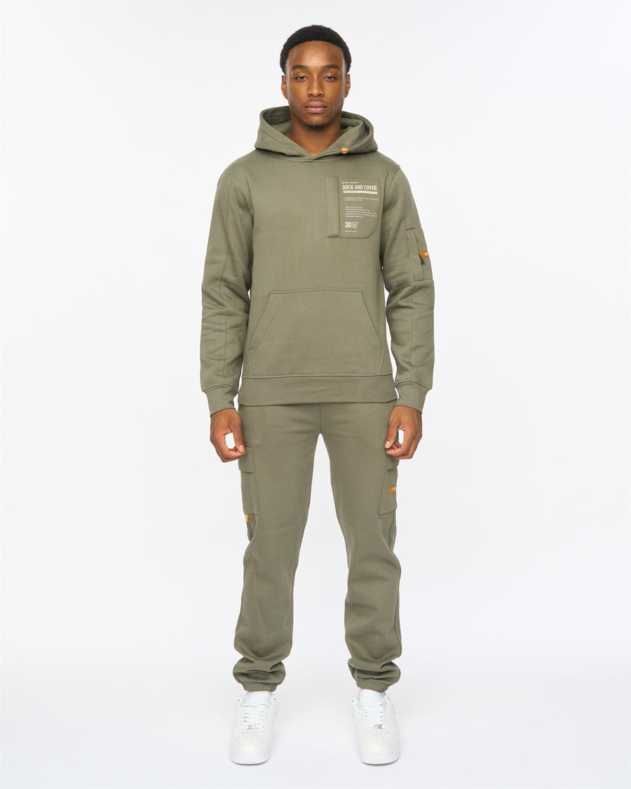Mens Adamsberg Hoodie & Joggers Set Dark Olive