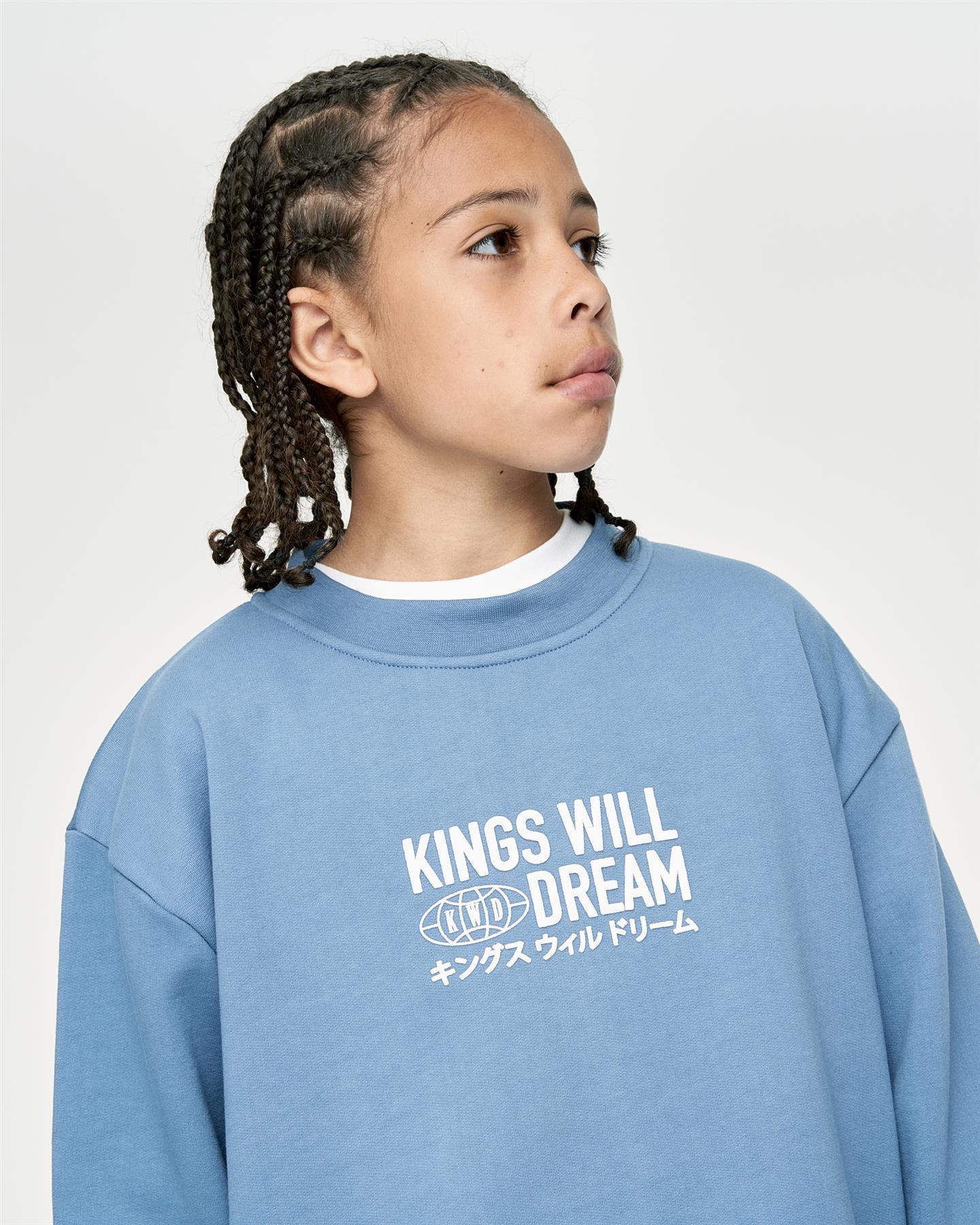 Kids Boys Studio Title Crew Sweat Blue