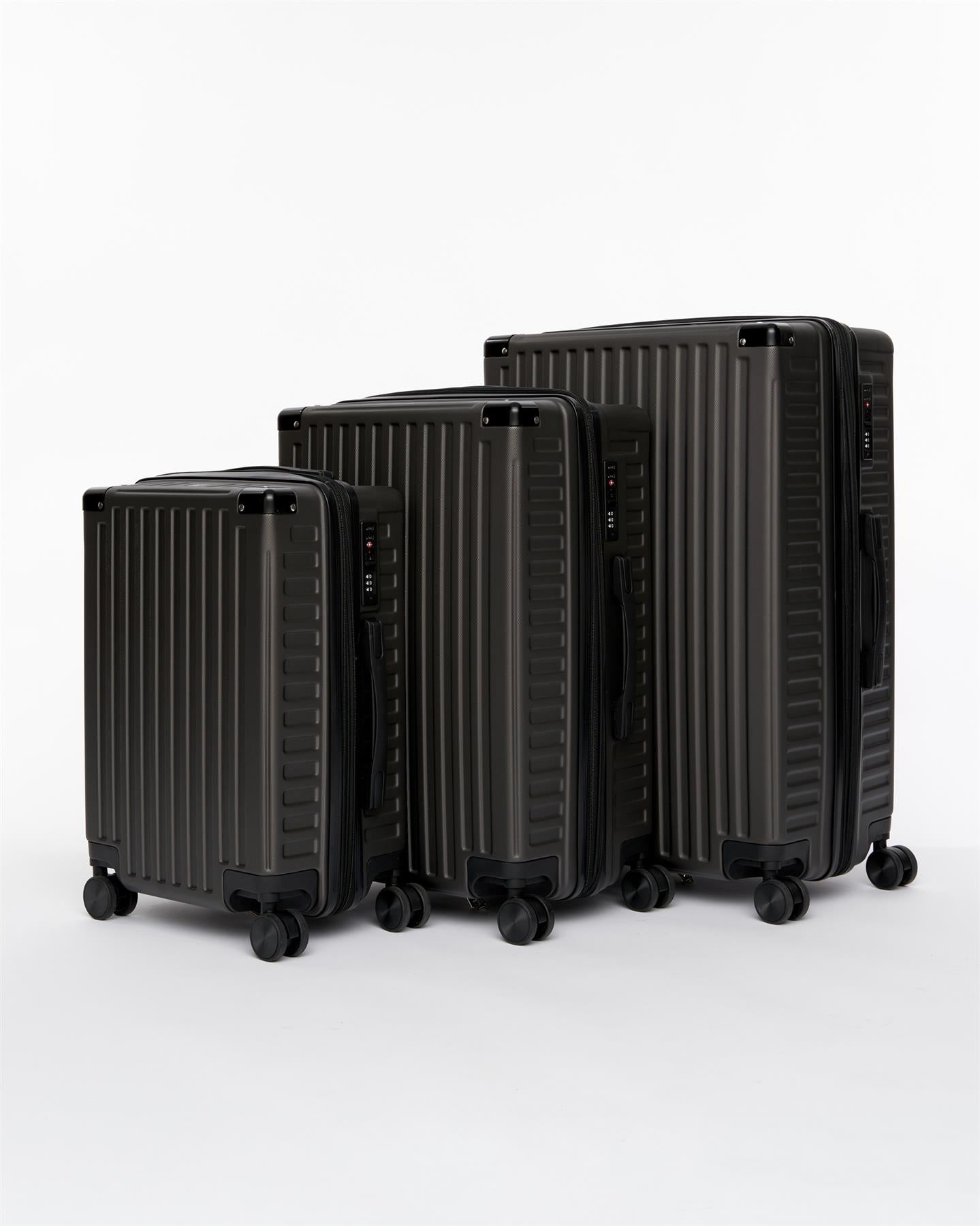 Mens Studio Leon Suitcase 3pk Black