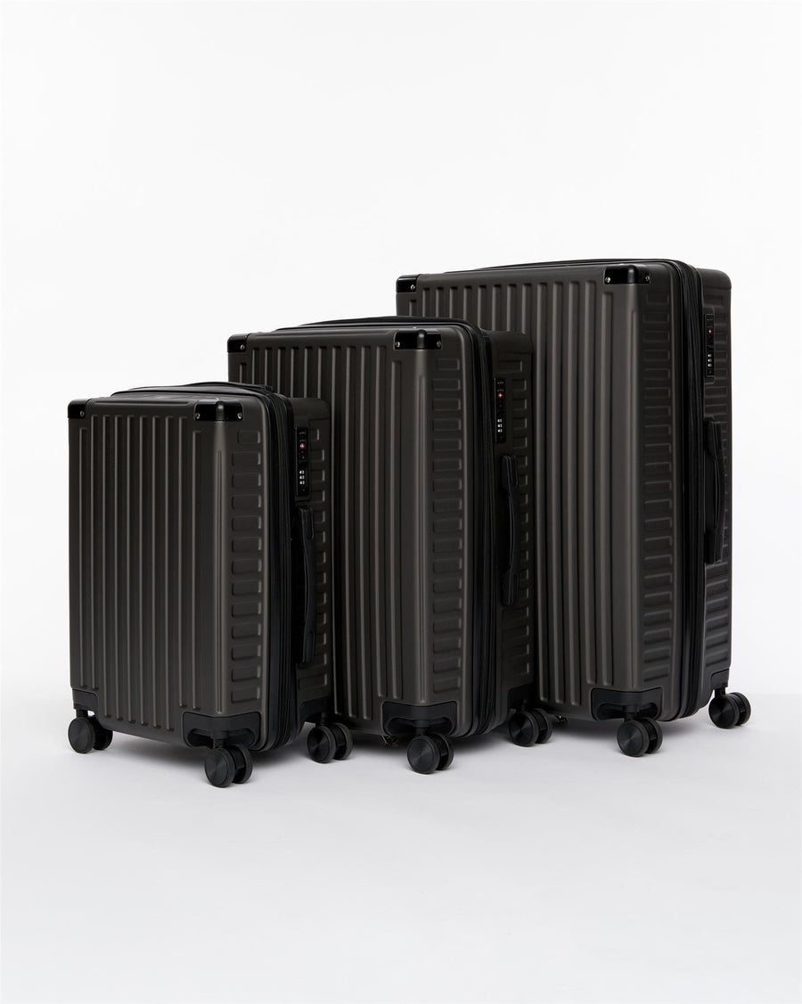 Mens Studio Leon Suitcase 3pk Black
