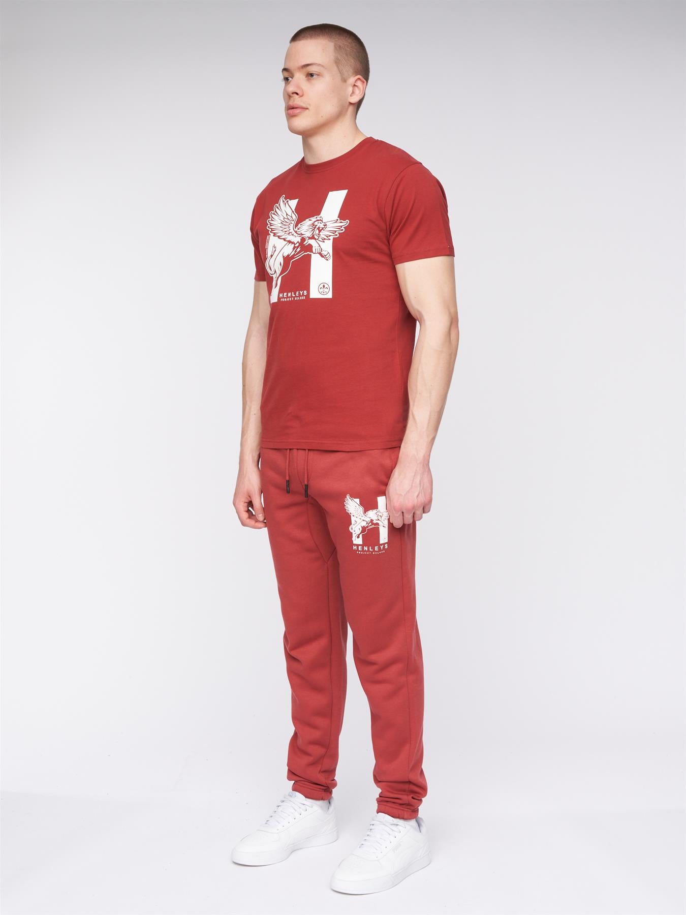 Mens Curveball Joggers Deep Red