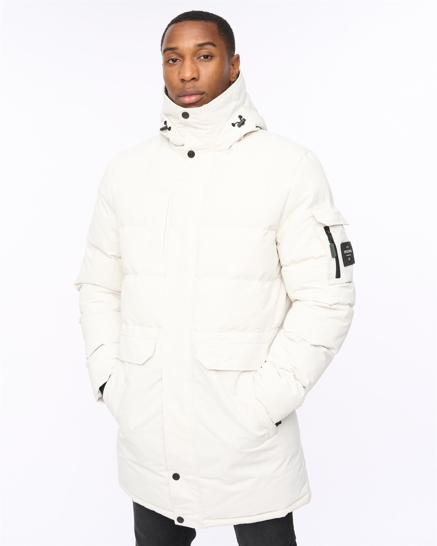 Mens Milwaka Long Jacket Putty