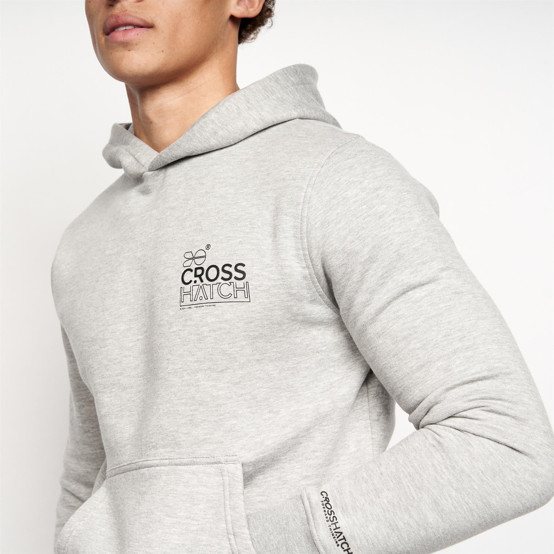 Mens Burmax Hoodie Grey Marl