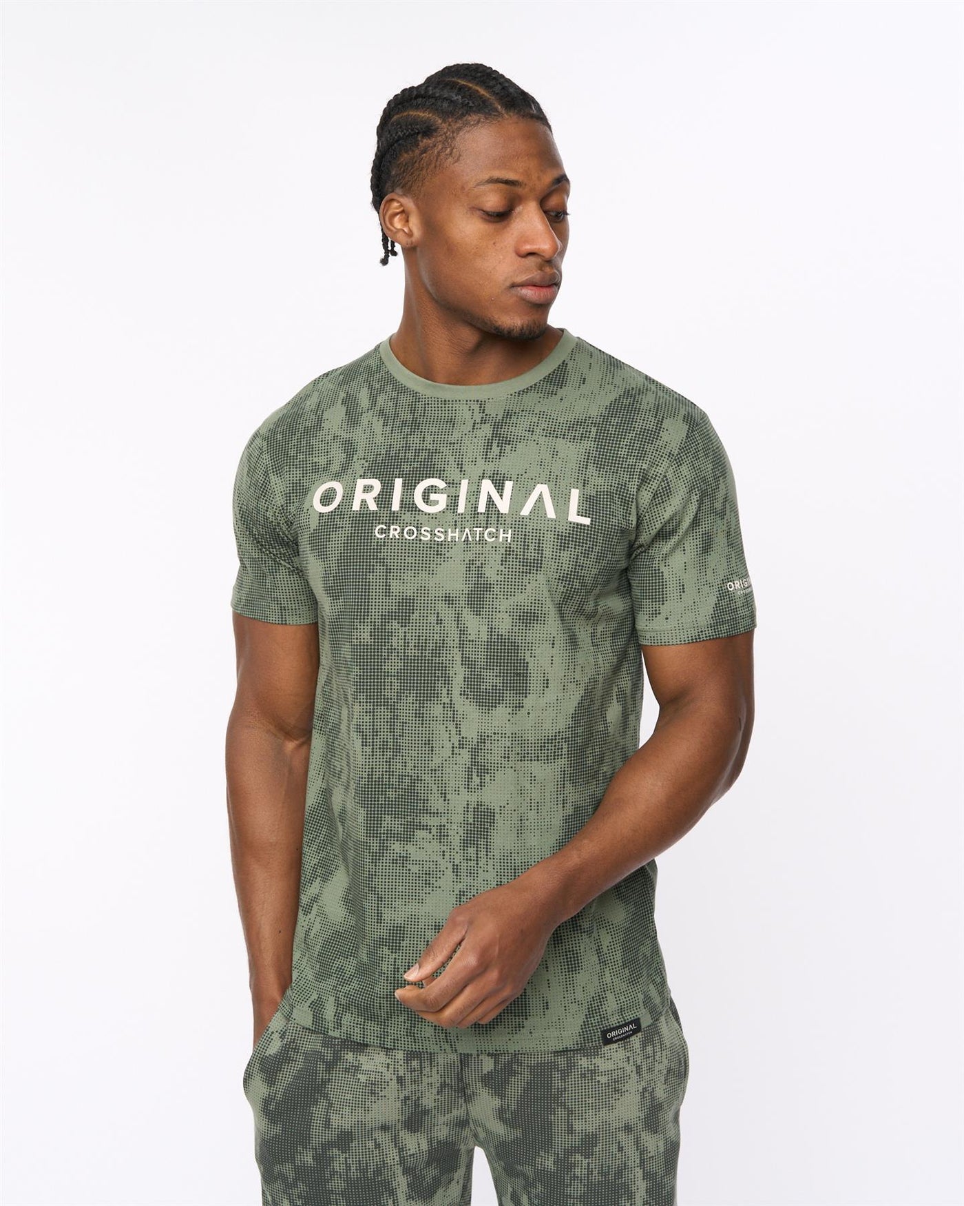 Mens Bardon Camo T-Shirt Olive