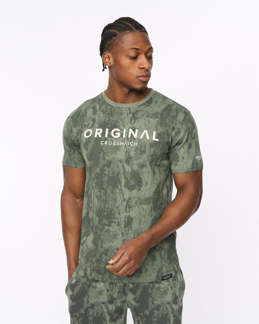 Mens Bardon Camo T-Shirt Olive